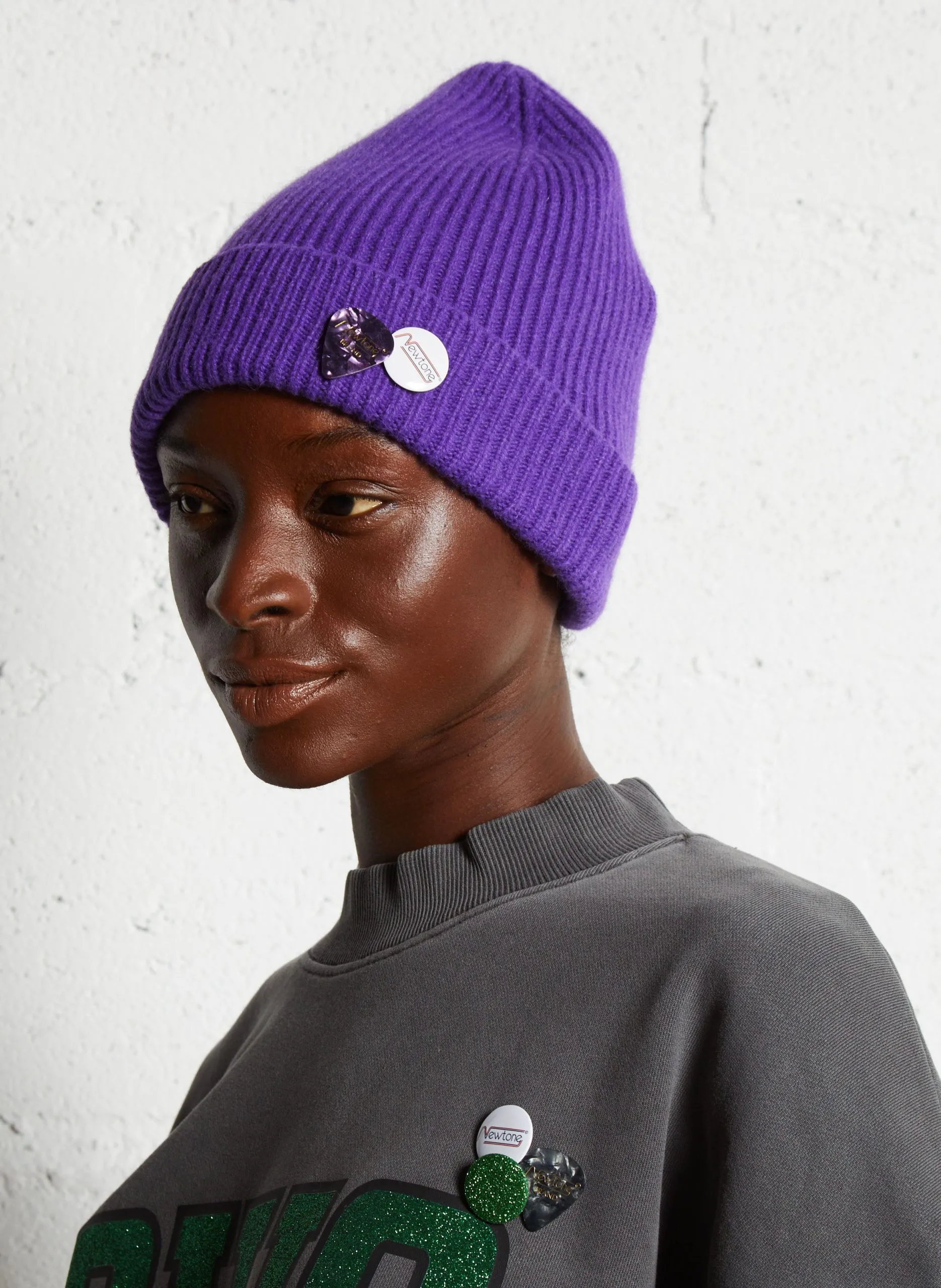 Bonnet en laine mélangée Violet HAYER BLEED