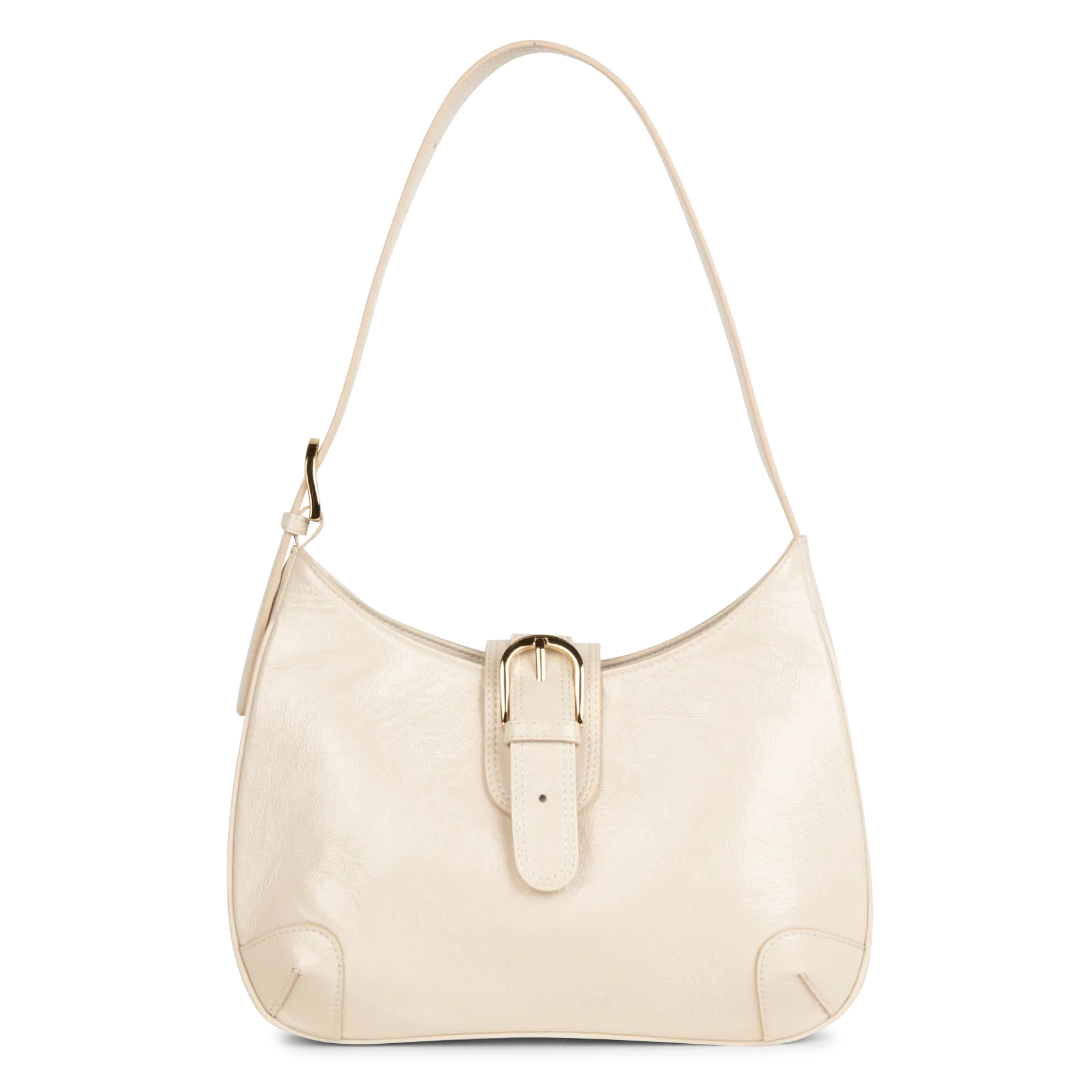 Sac épaule en cuir Beige ELIANOR