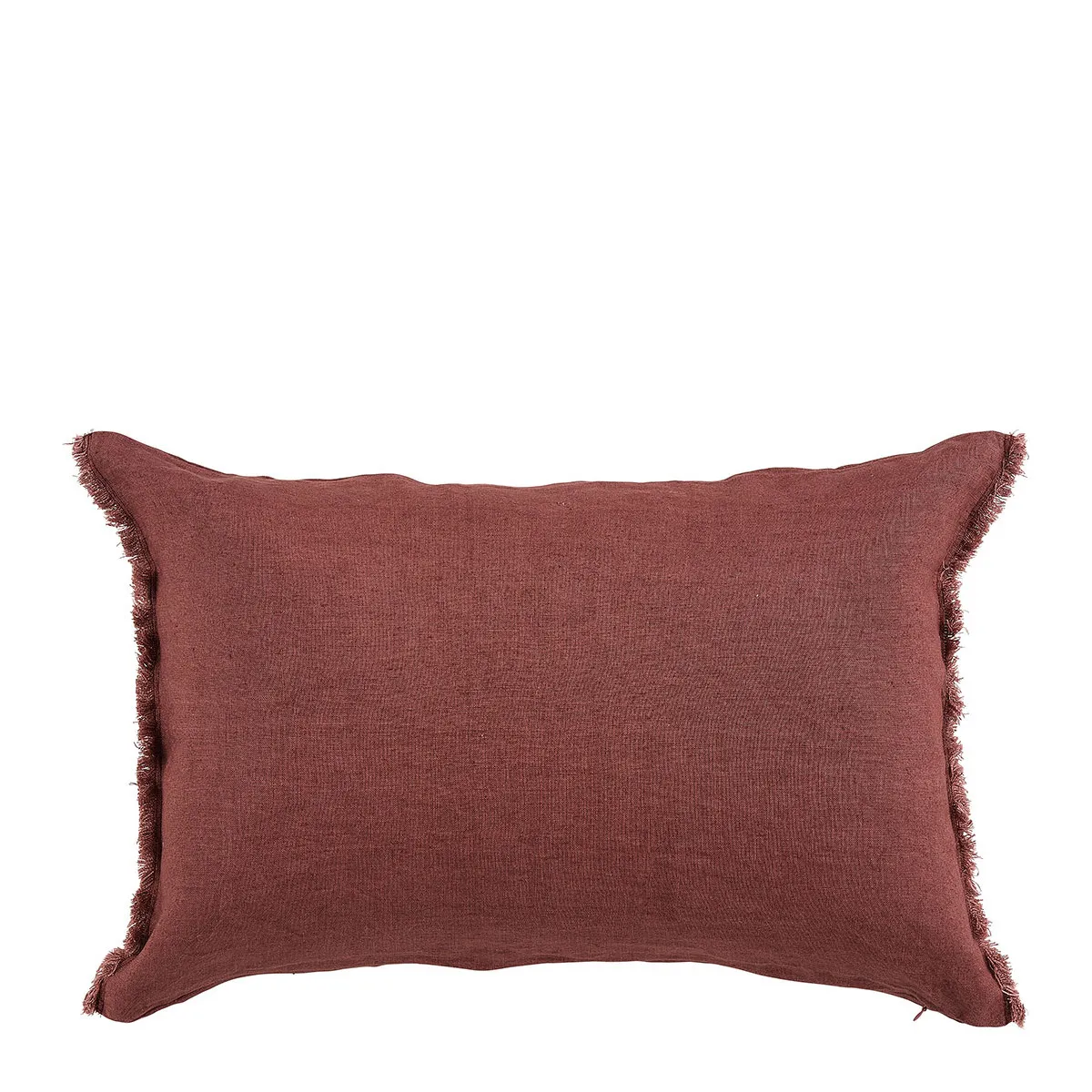 Housse de coussin chloé en lin lavé - terracotta - 60 x 40 cm Rouge CHLOÉ