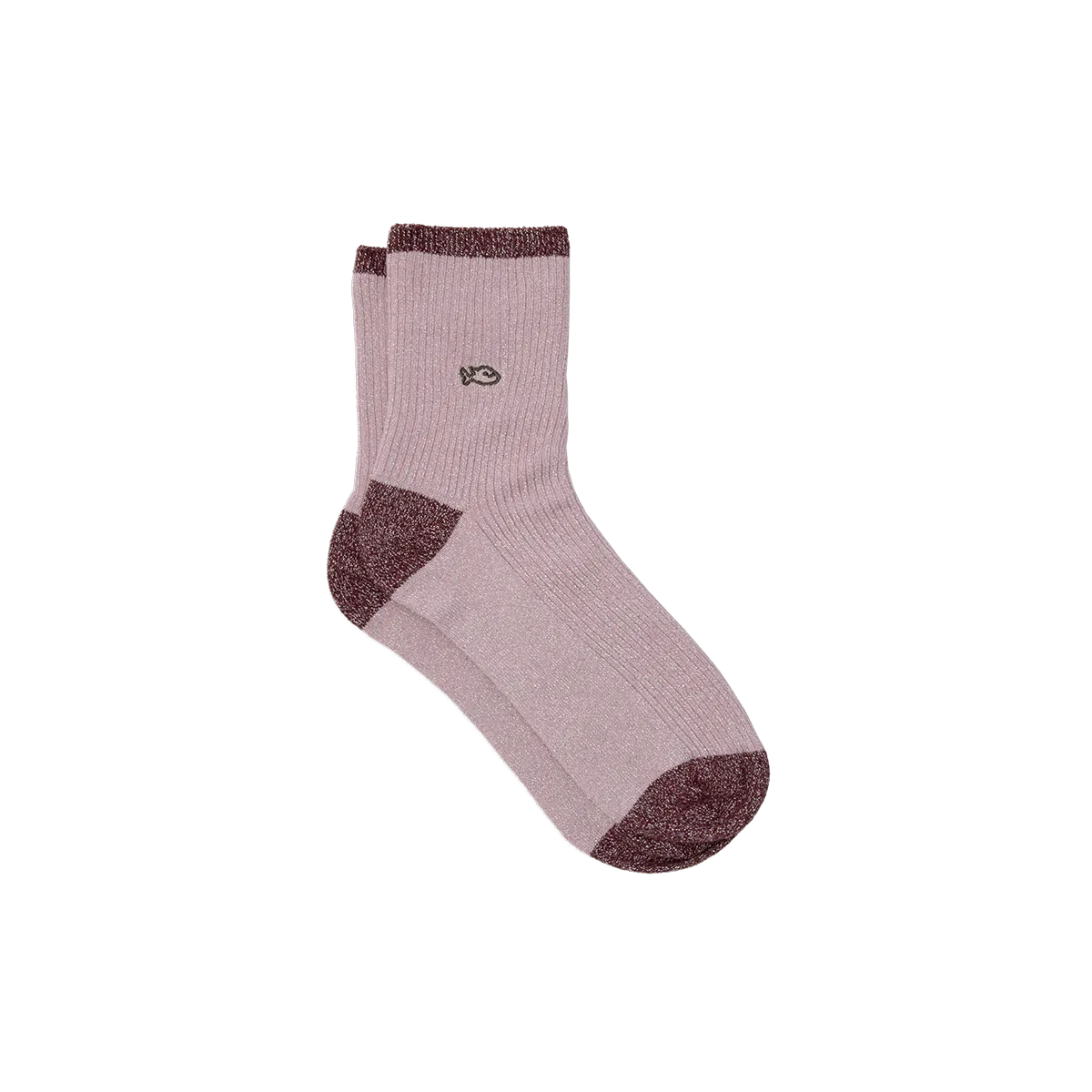 Chaussettes en coton peigné vintage Rose ROSE