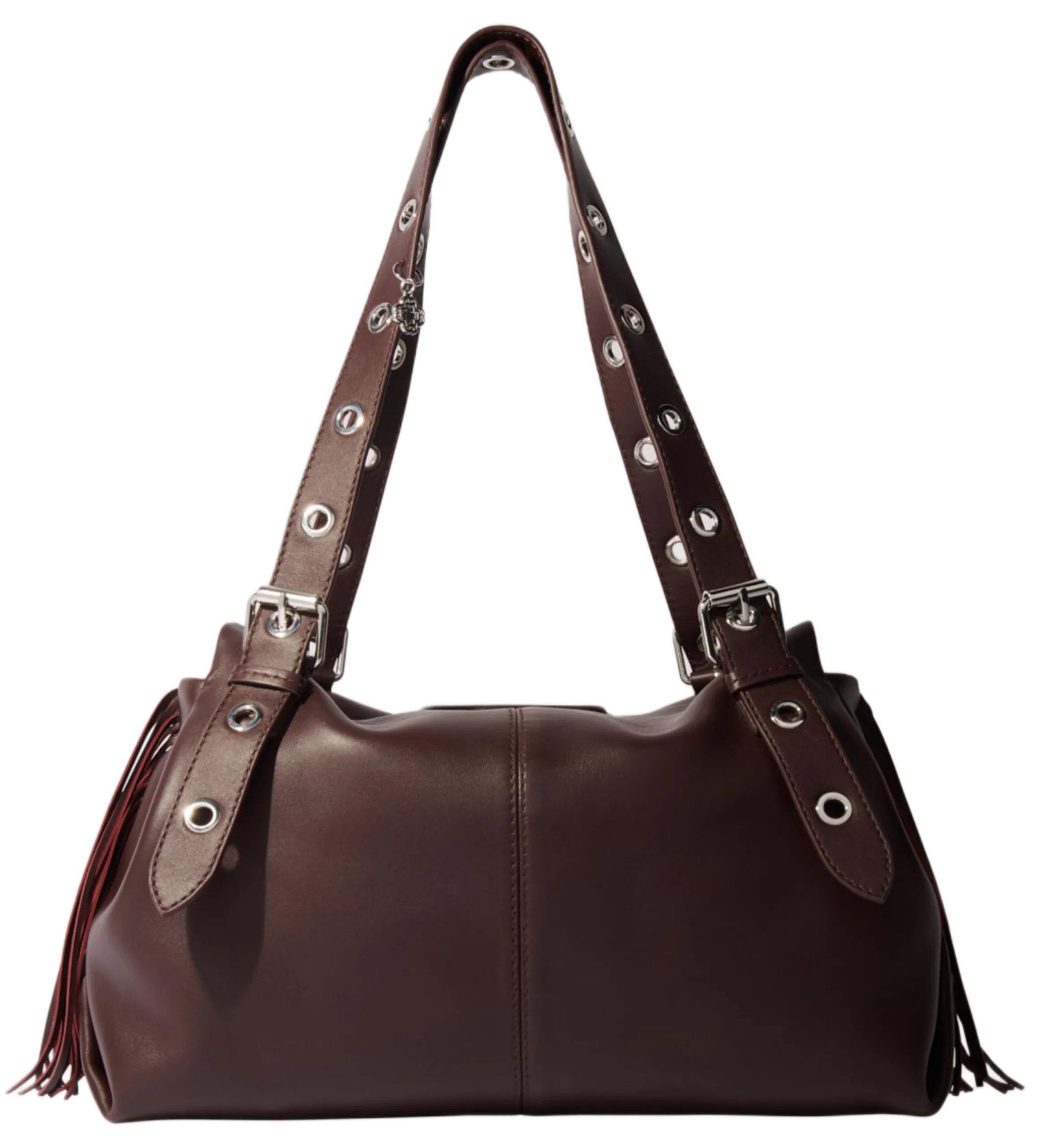 Grand sac shopping en cuir Rouge MISS M XL