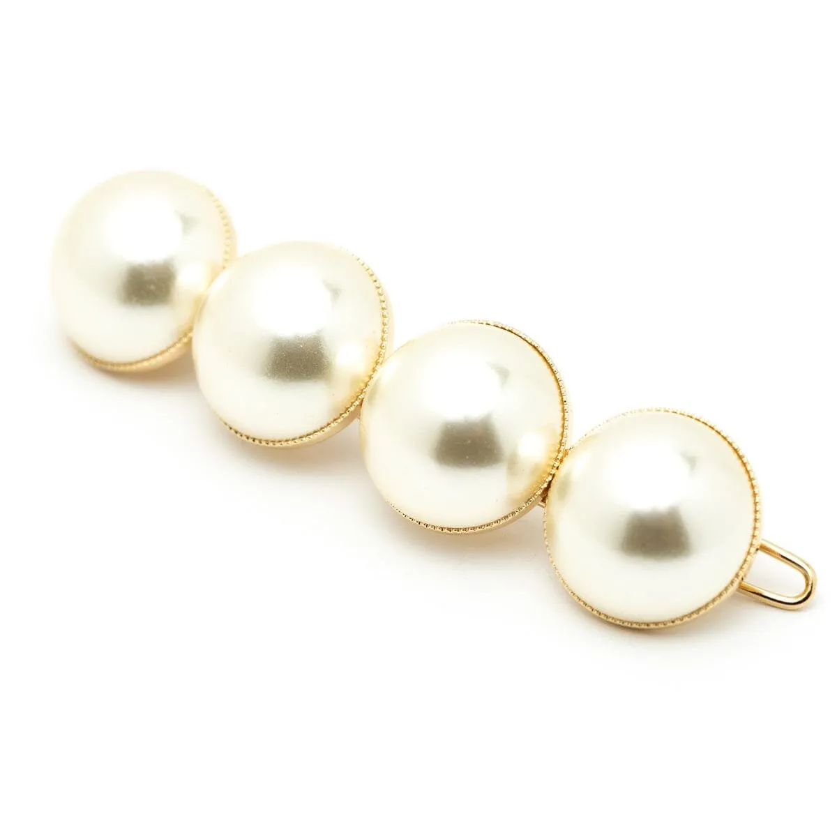 Barrette perles doré à l'or fin Doré NÉLYA