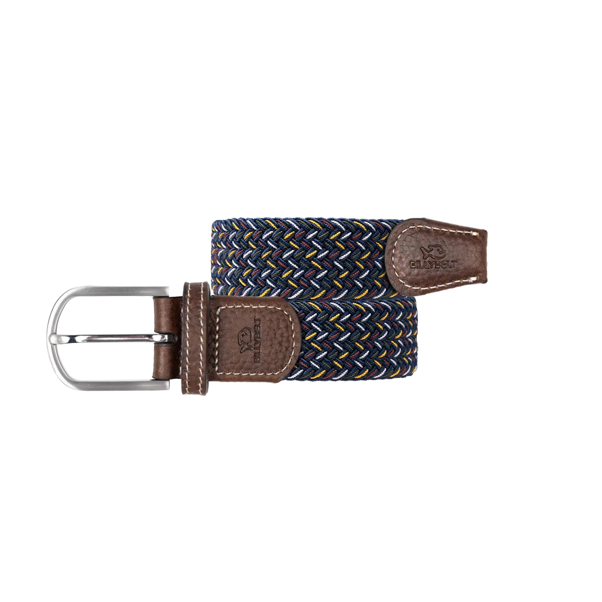 Ceinture tressée élastique multicolore Bleu SANDEFJORD