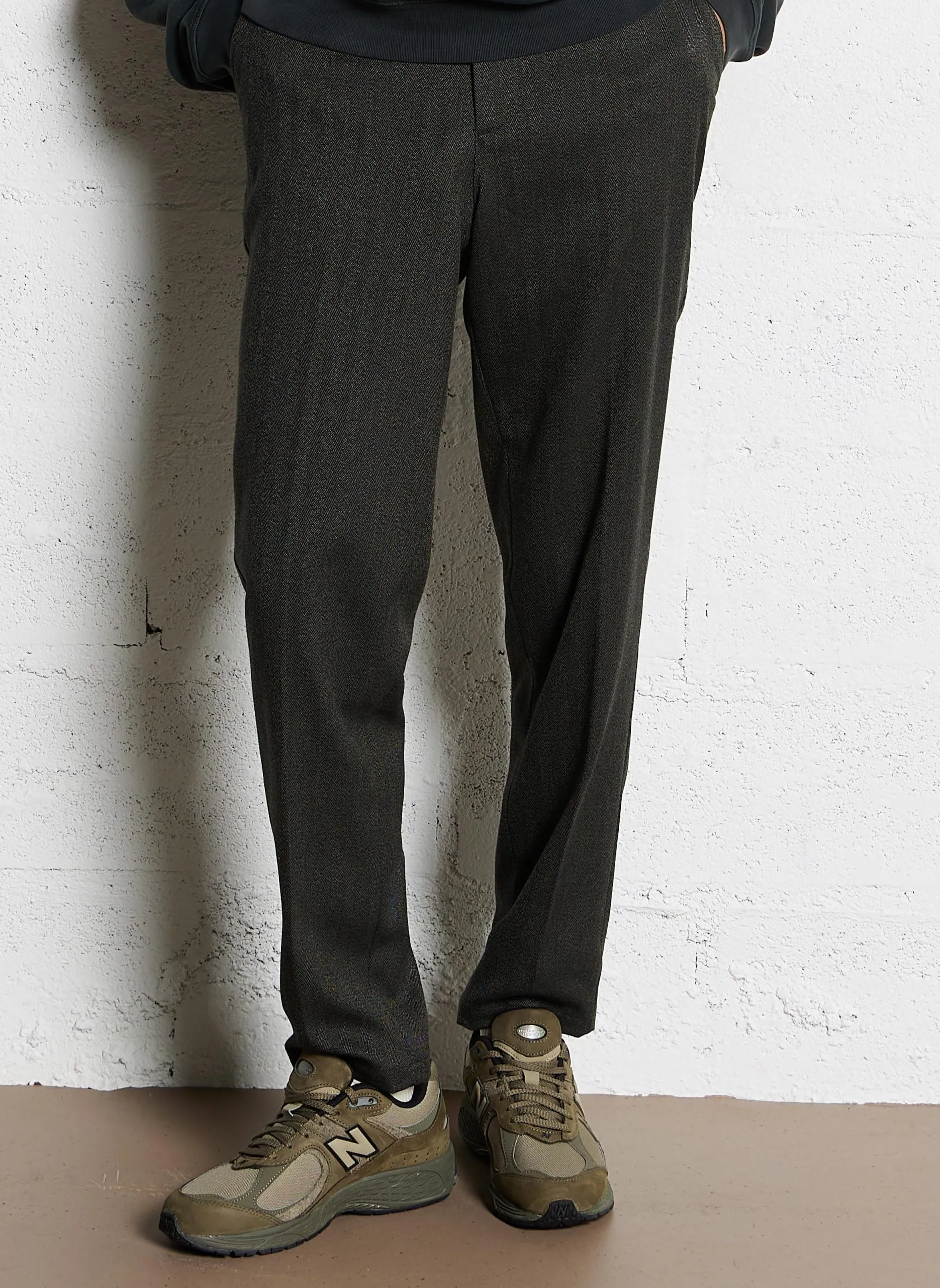 Pantalon de costume à chevrons Vert COMO REG