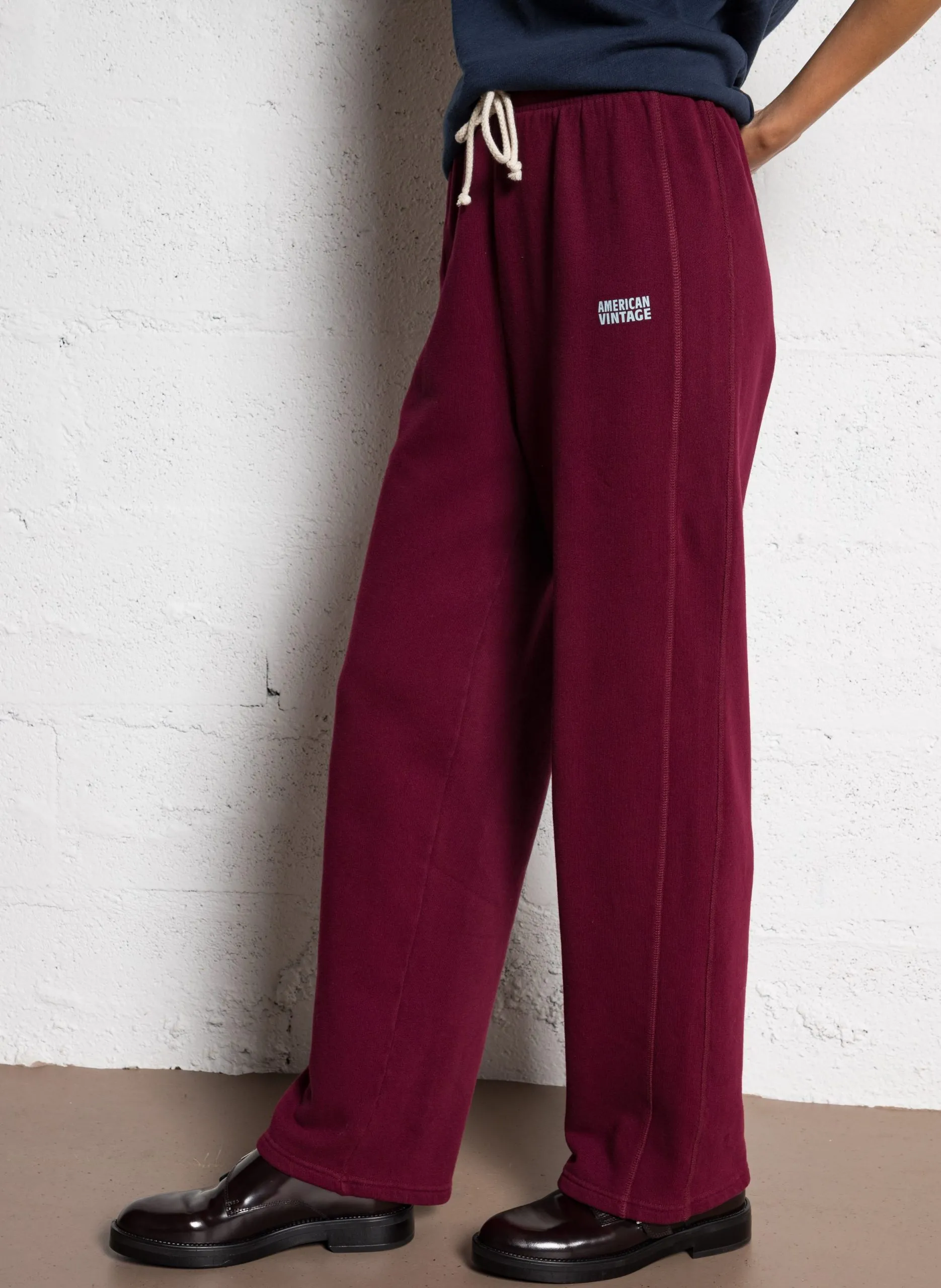Pantalon jogging en coton mélangé Rouge IZUBIRD