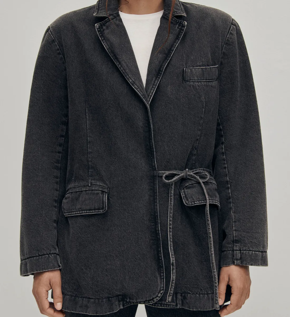 Veste en jean Noir SANDRA