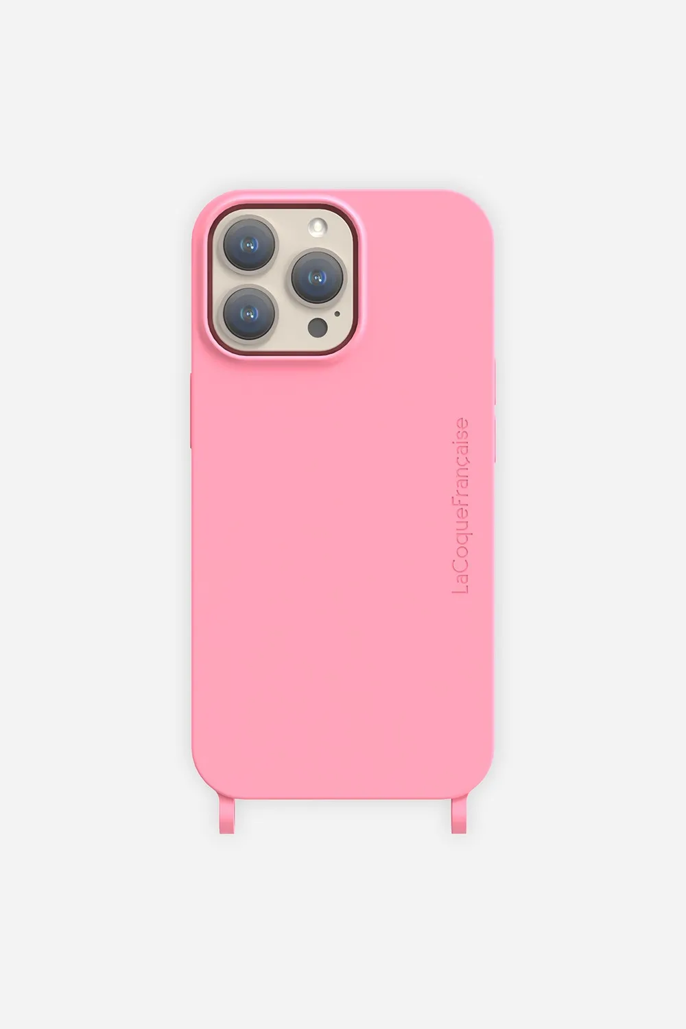 Coque de téléphone soft touch avec anneaux pour iphone 14 pro Rose