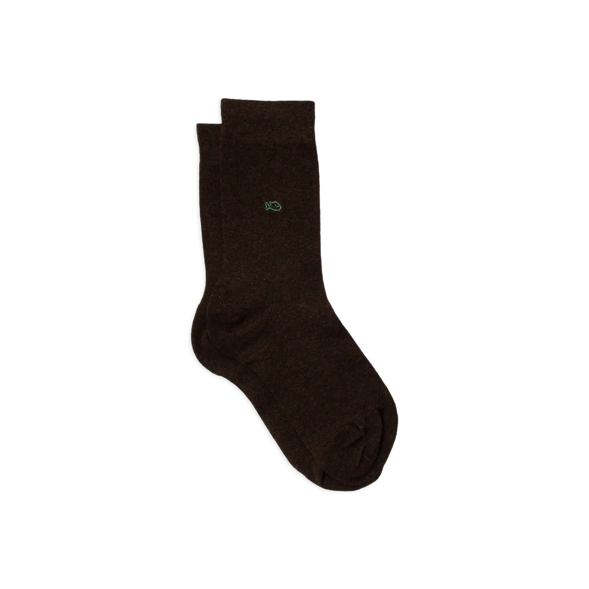 Chaussettes en coton peigné unies Marron CHÂTAIGNE
