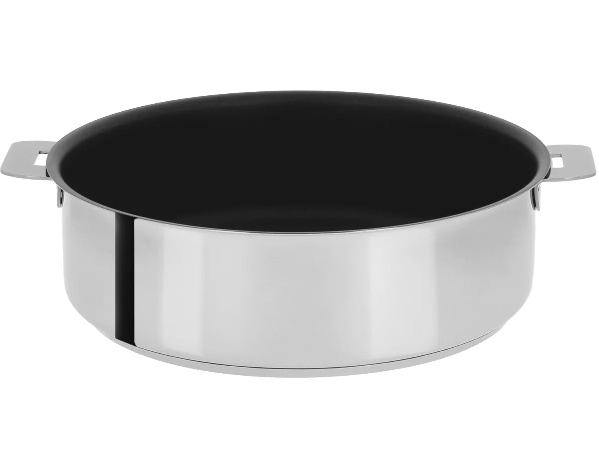 Sauteuse antiadhésive en inox amovible Argent