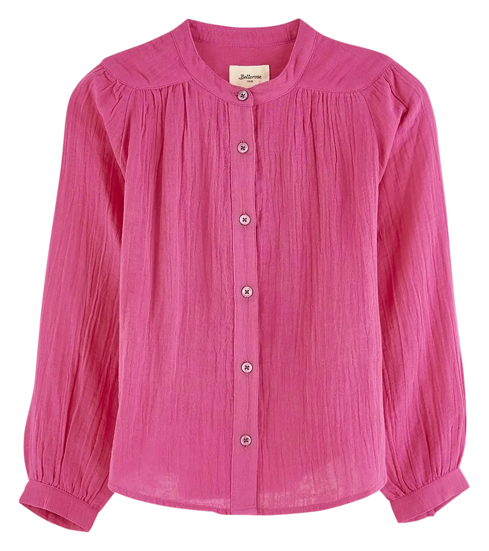 Blouse droite en coton Rose HOPSA