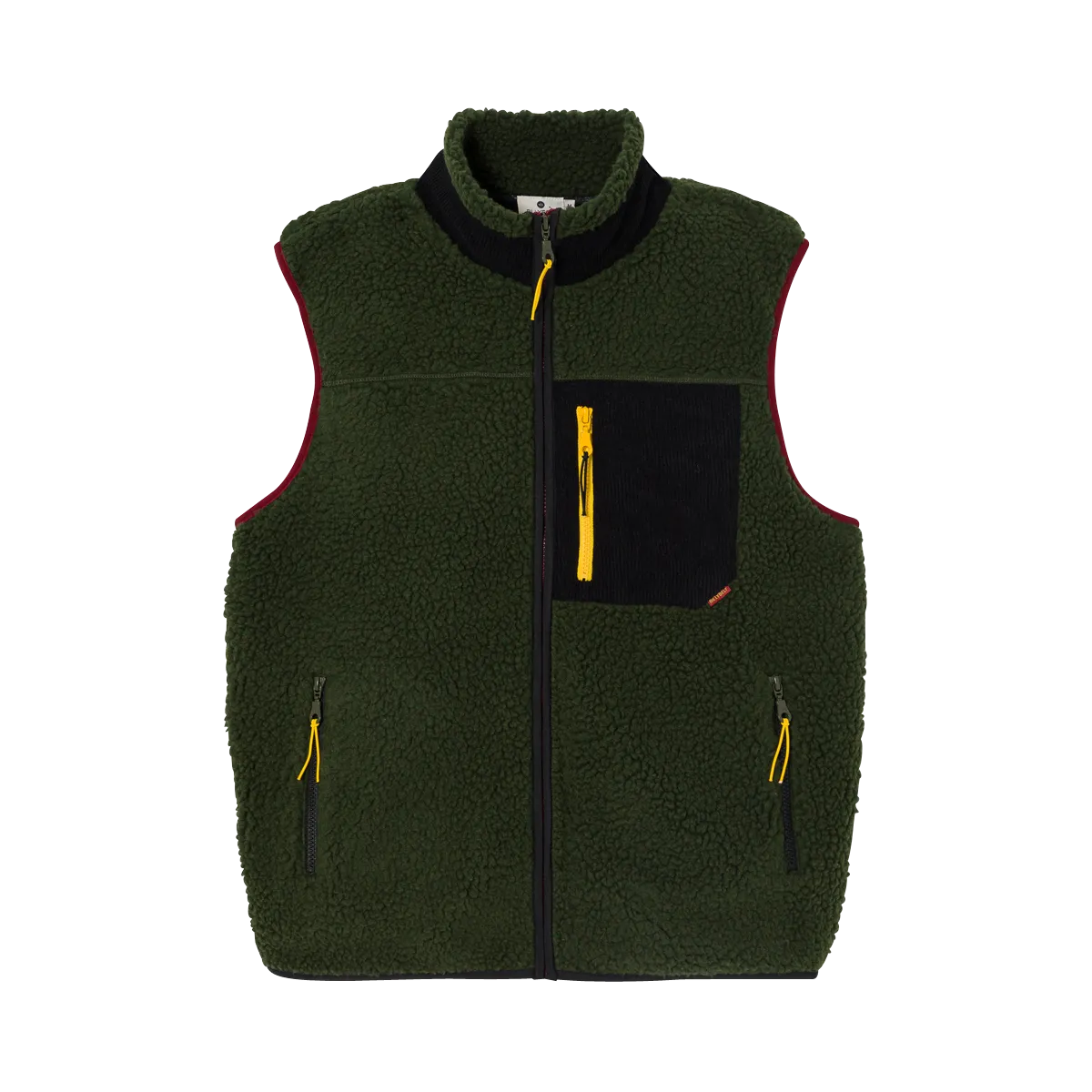 Veste sherpa zippée sans manches Kaki KAKI