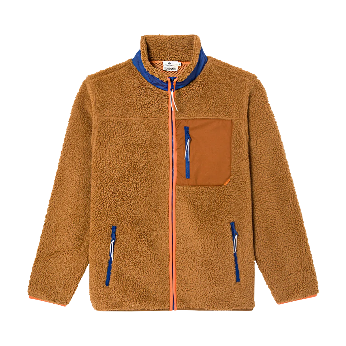 Veste sherpa zippée Marron CAMEL