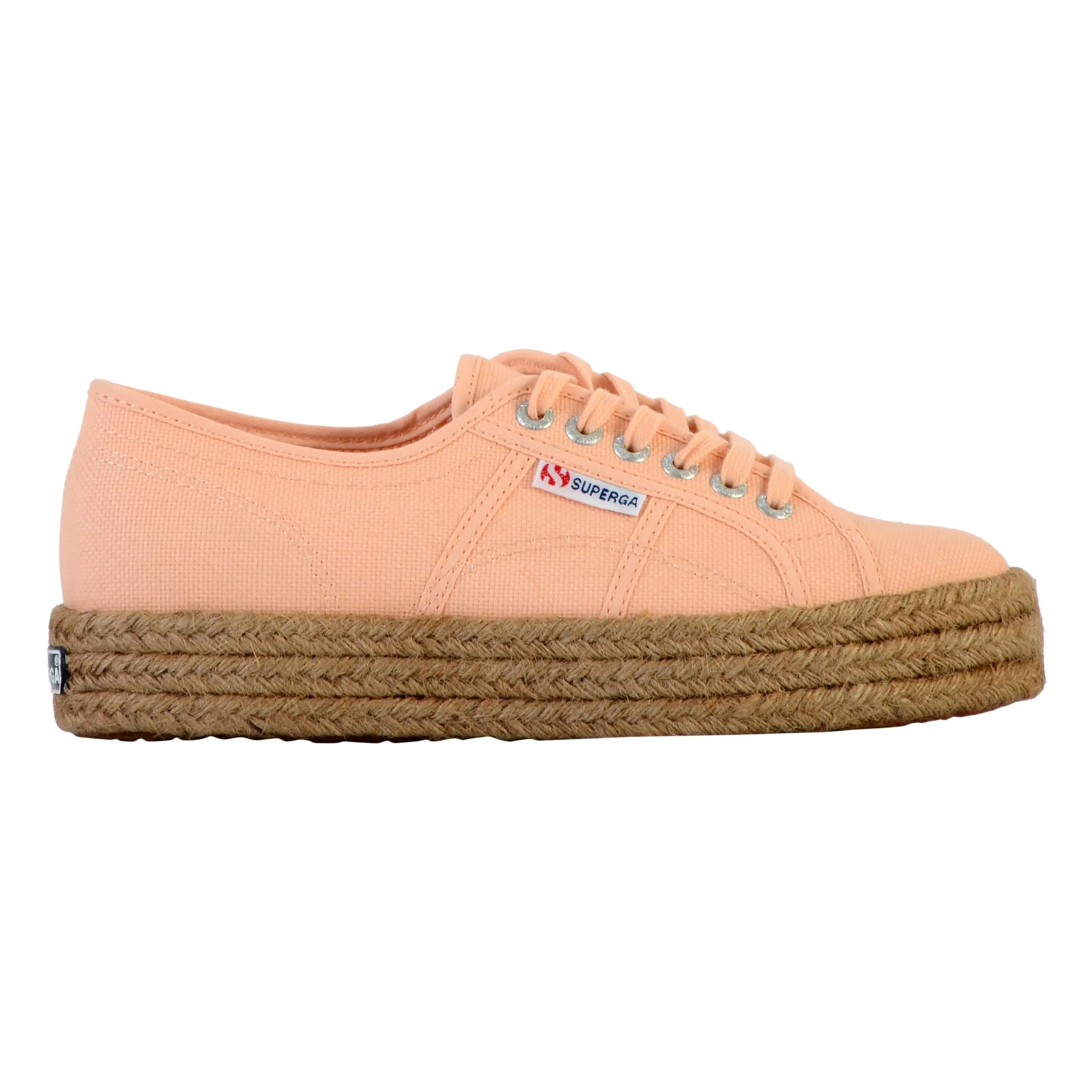 Basket basse à lacets superga rope Rose