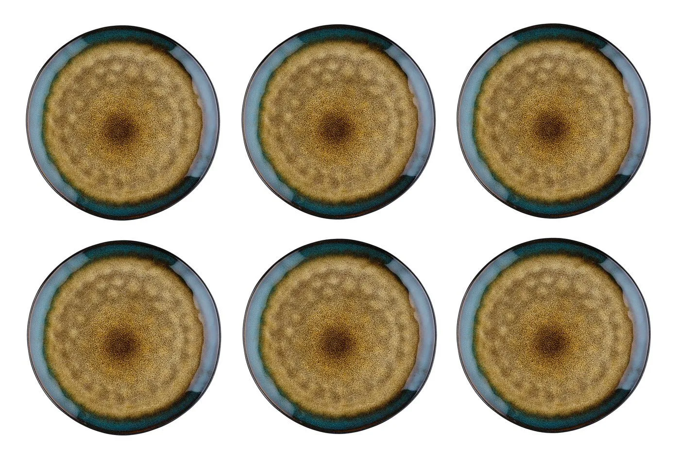 Assiette island ø28cm - 6 pièces - terre et mer Marron