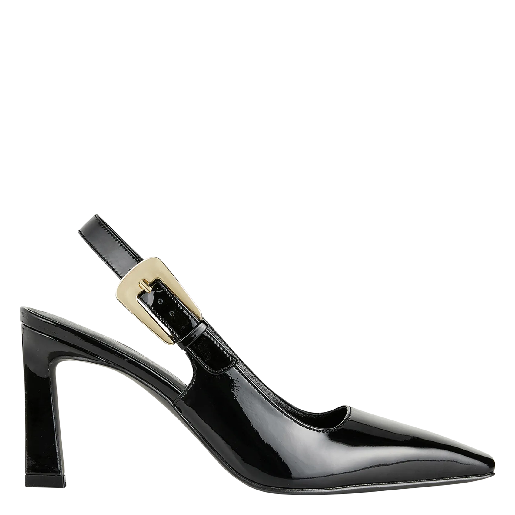 Escarpins en cuir vernis Noir CAMILLE