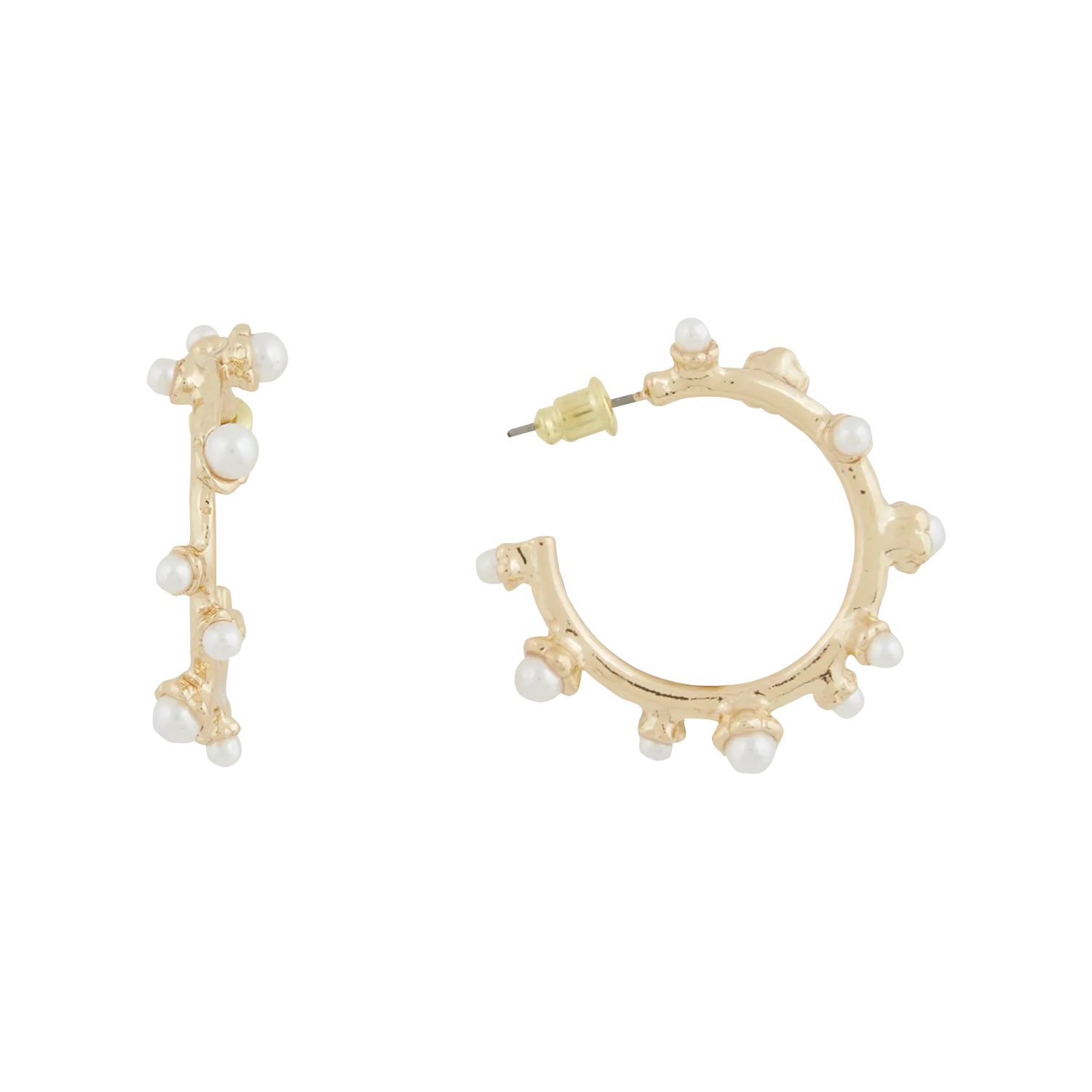 Créoles à perles Doré