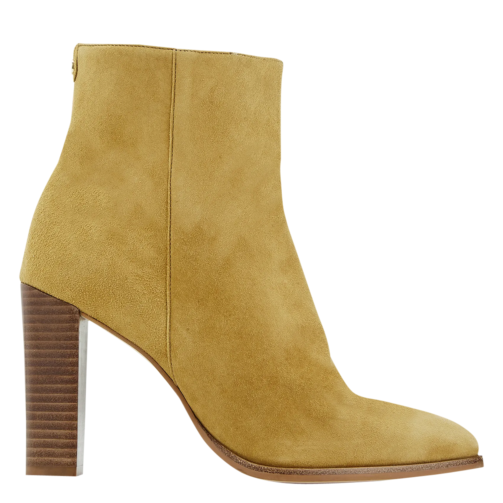 Bottines à talons en cuir velours Vert WALIMAS