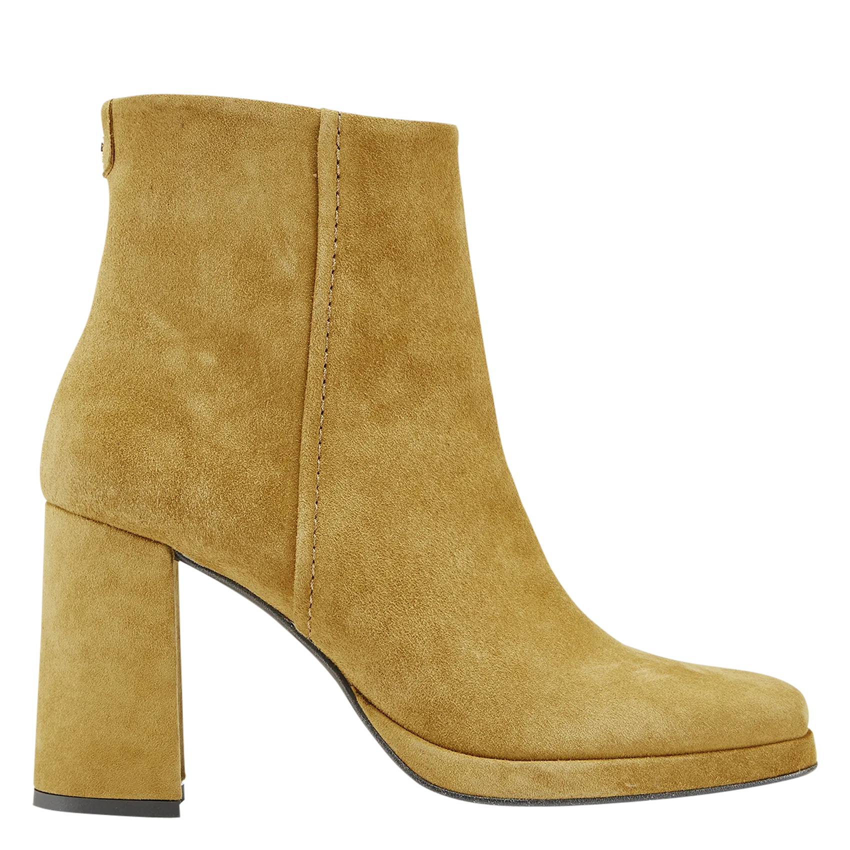 Bottines à talon en cuir Vert PLUME