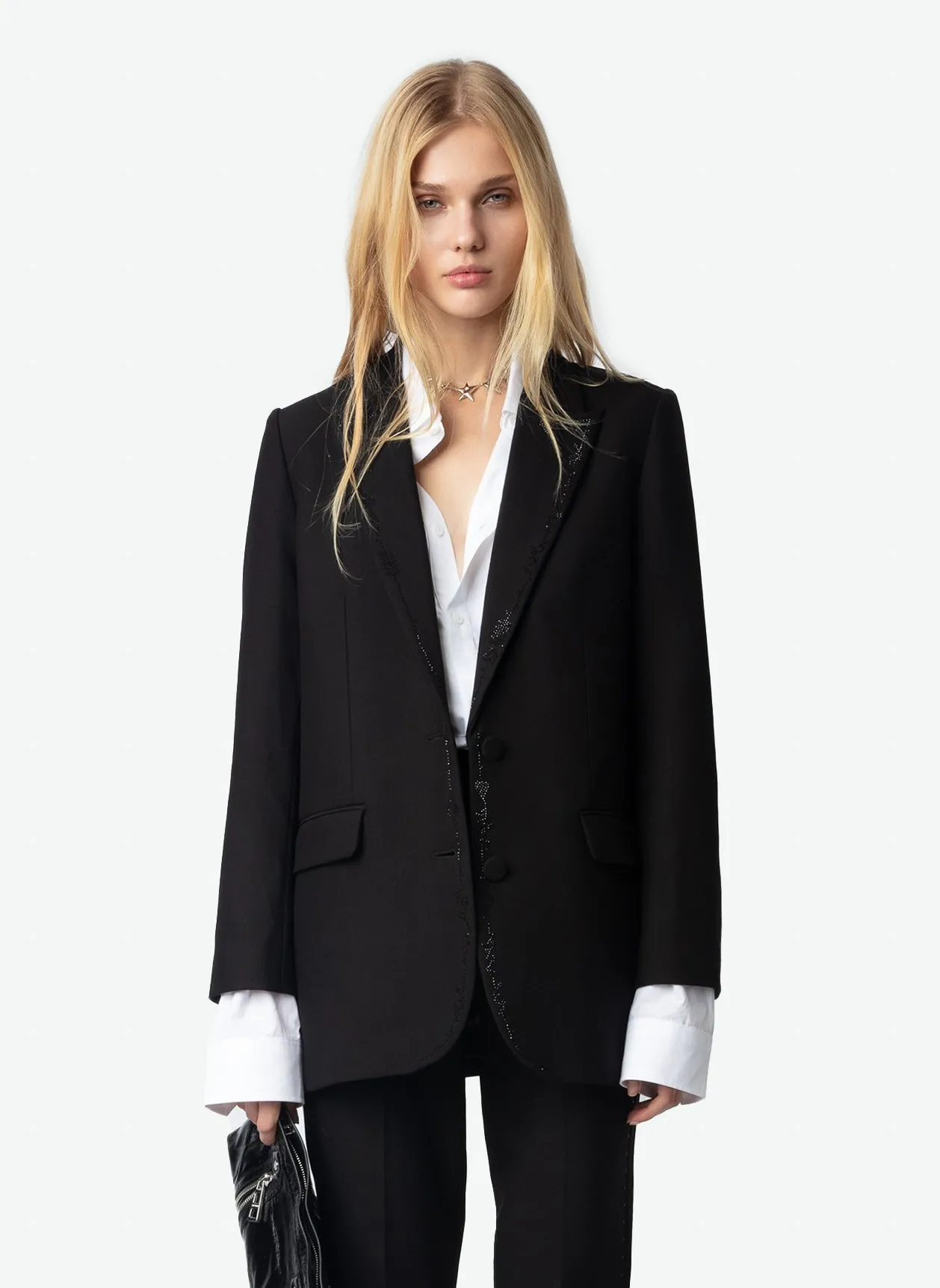 Blazer droit structuré Noir VIVA
