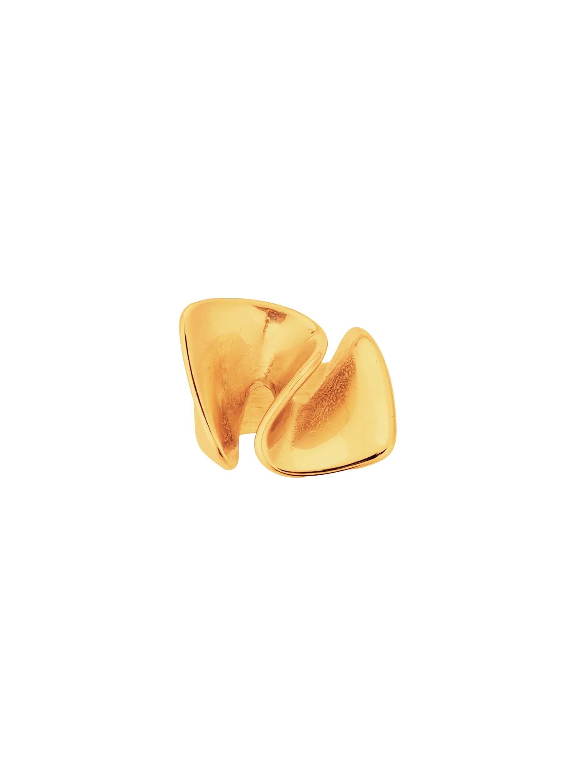 Bague effet drapé en acier inoxydable Doré ANCIENT