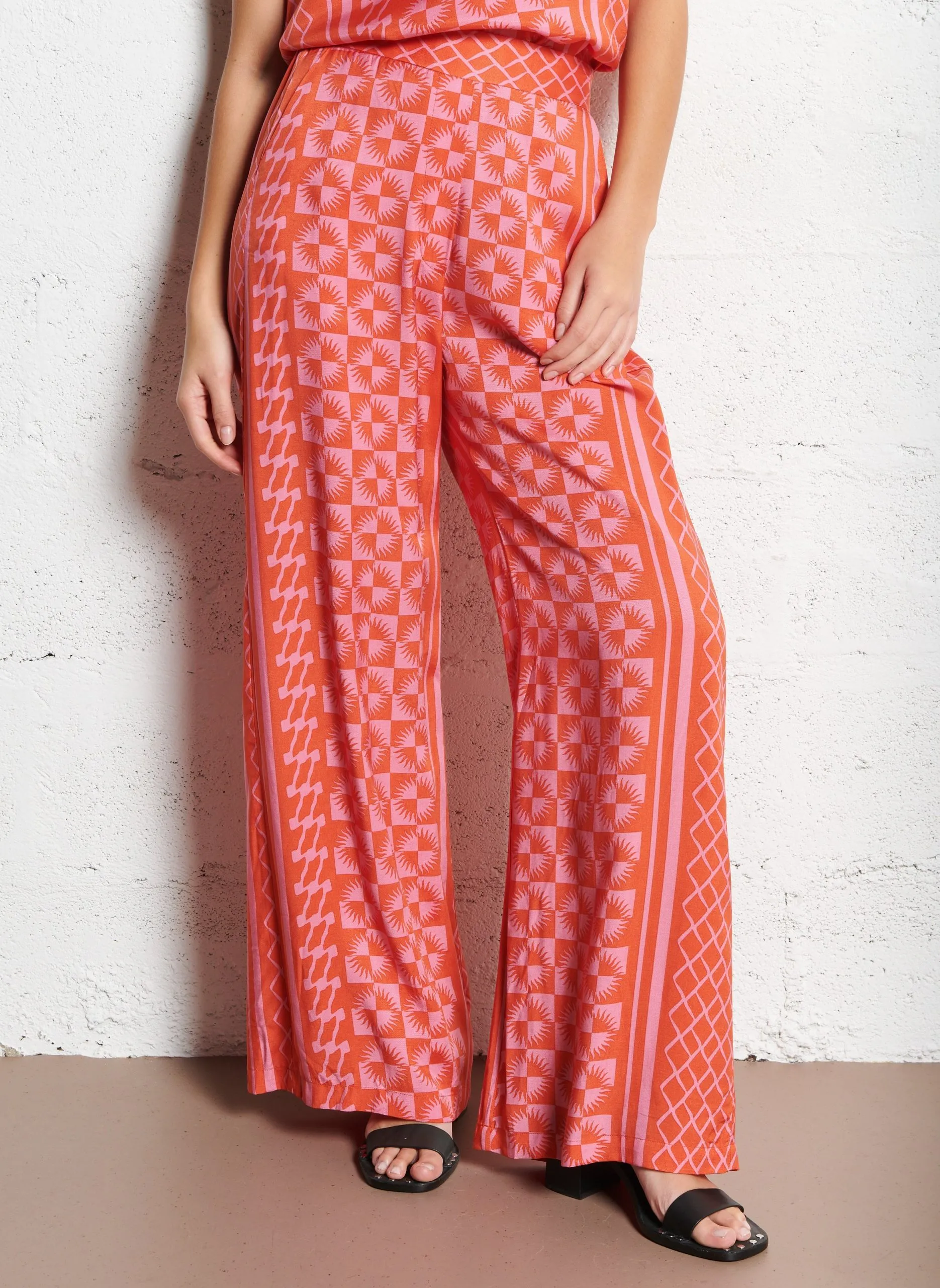 Pantalon large imprimé Rouge JAIRO