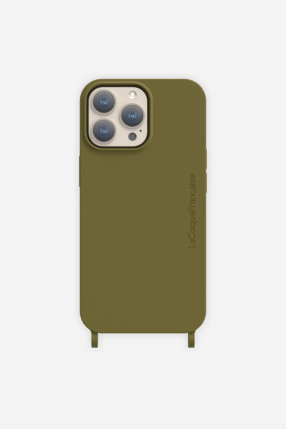 Coque de téléphone soft touch avec anneaux pour iphone 14 pro Vert