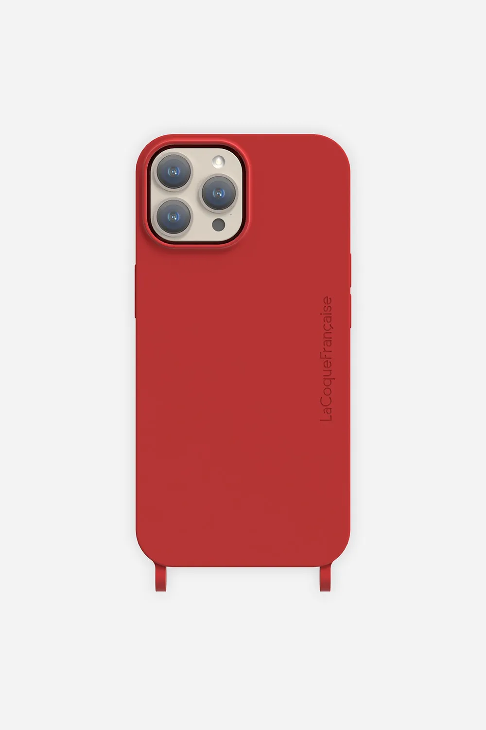 Coque de téléphone soft touch avec anneaux pour iphone 14 pro max Rouge