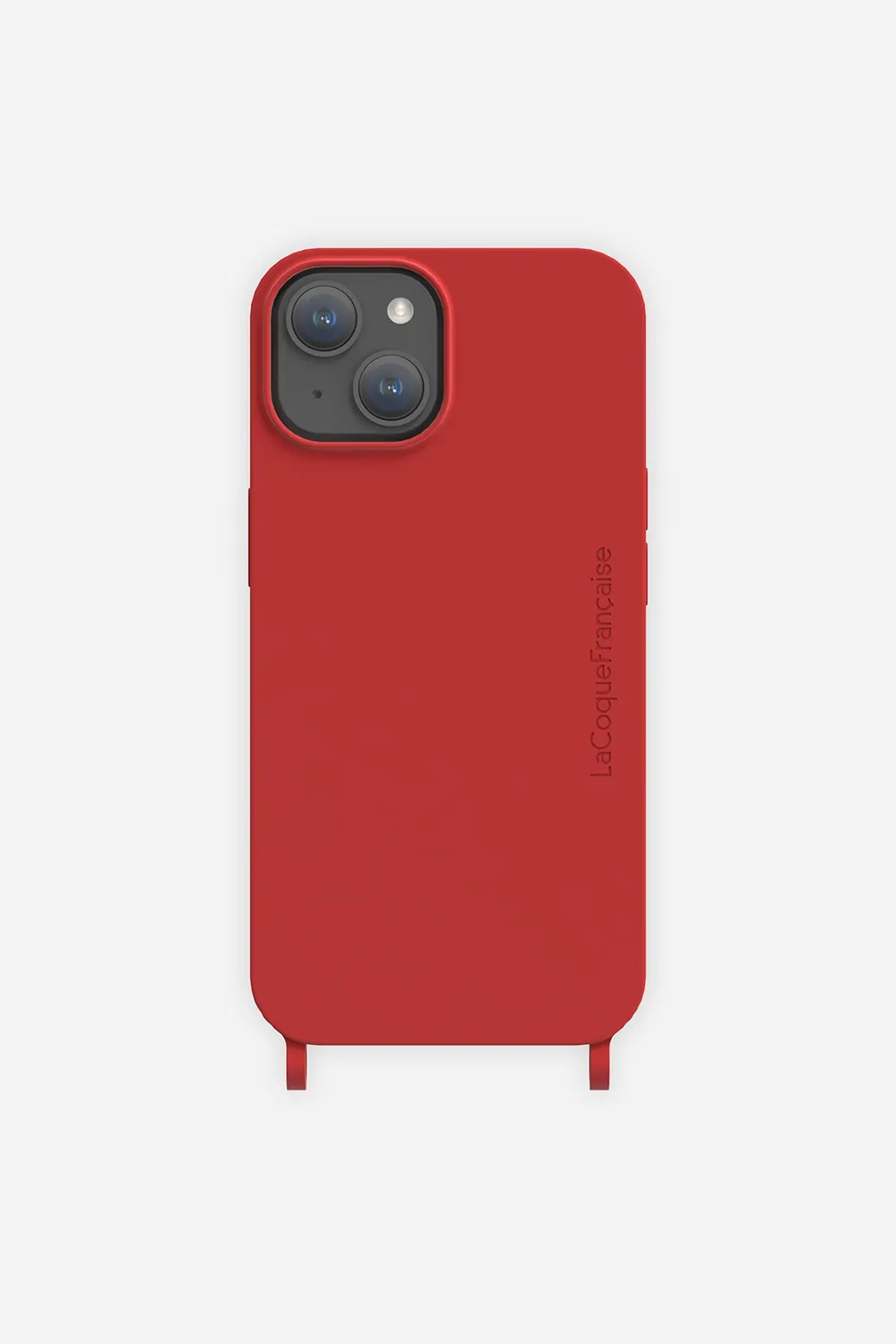 Coque de téléphone soft touch avec anneaux pour iphone 14 plus Rouge
