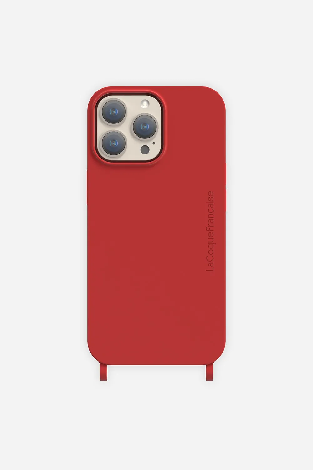 Coque de téléphone soft touch avec anneaux pour iphone 15 pro Rouge