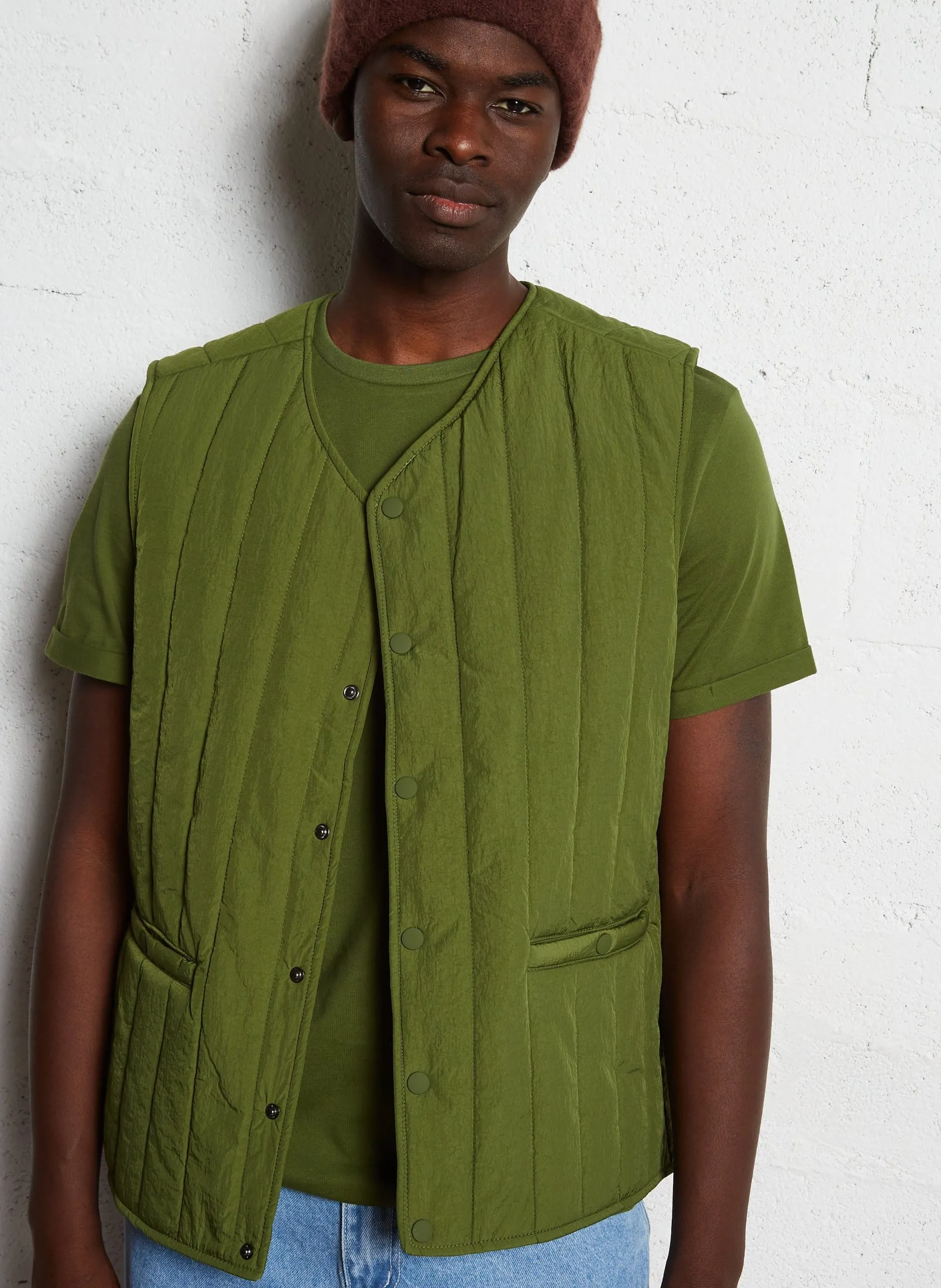 Veste col V Vert MARTIN