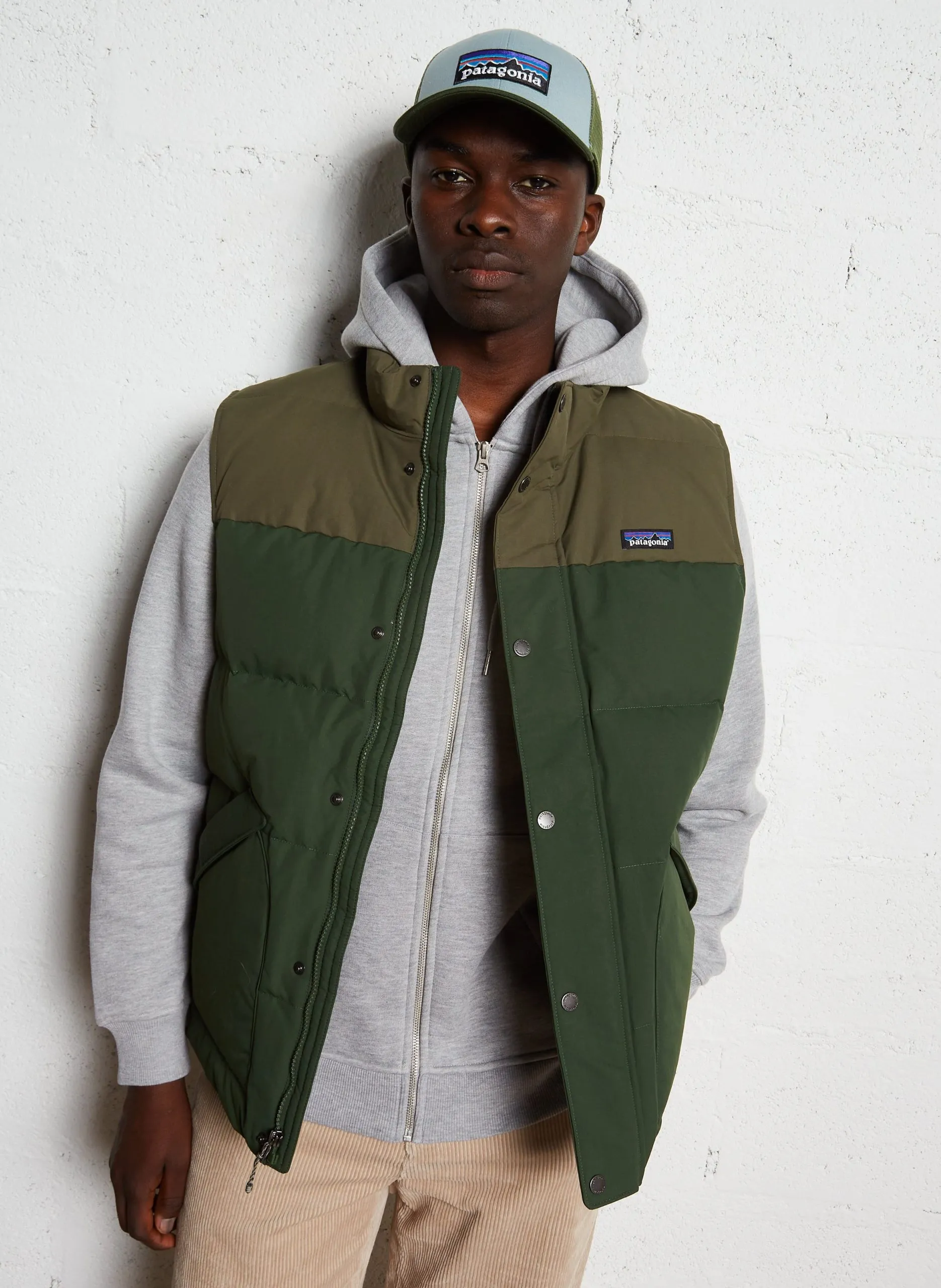 Doudoune col montant sans manches Vert DOWNDRIFT