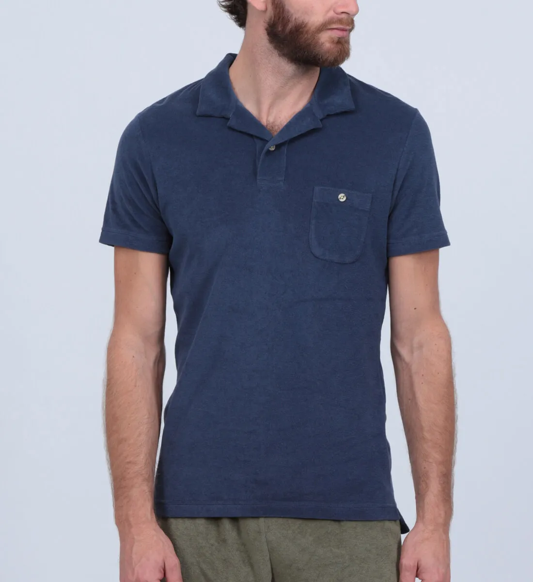 Polo en éponge Bleu