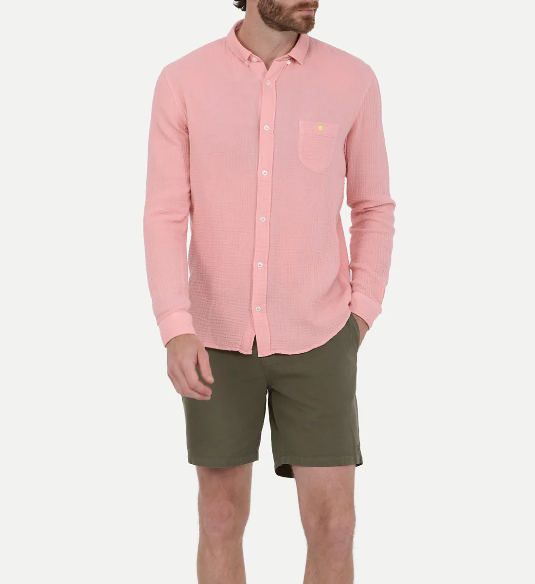 Chemise en gaze de coton Rose