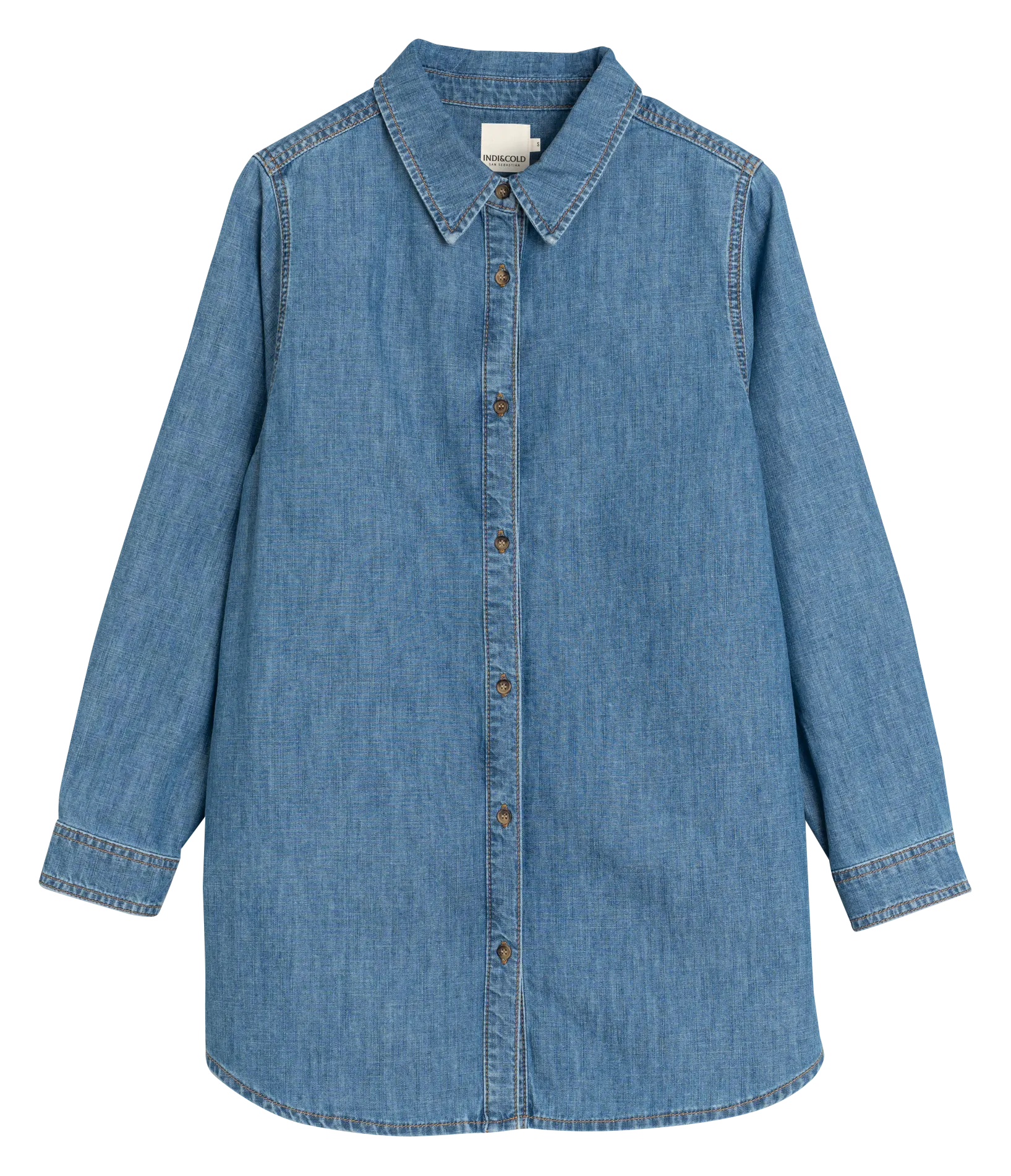 Chemise ample en denim de coton Jean Stone