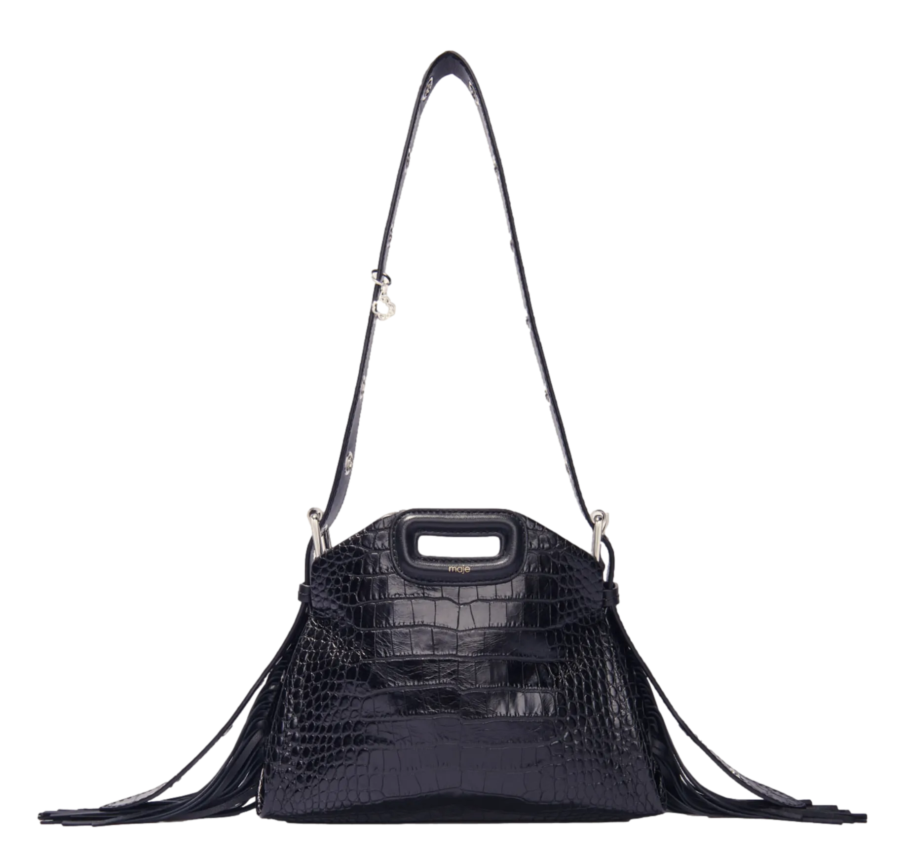 Sac bandoulière en cuir Noir MISS M MINI
