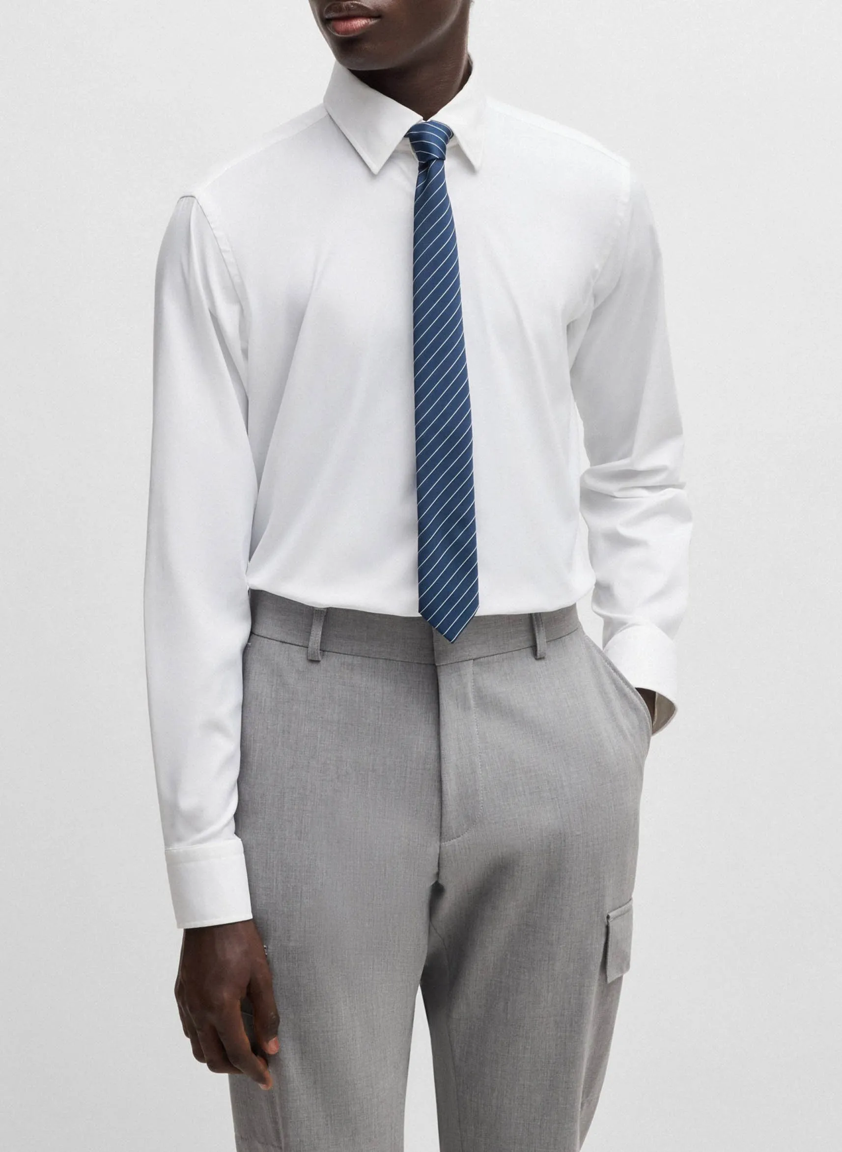 Cravate à rayures Bleu