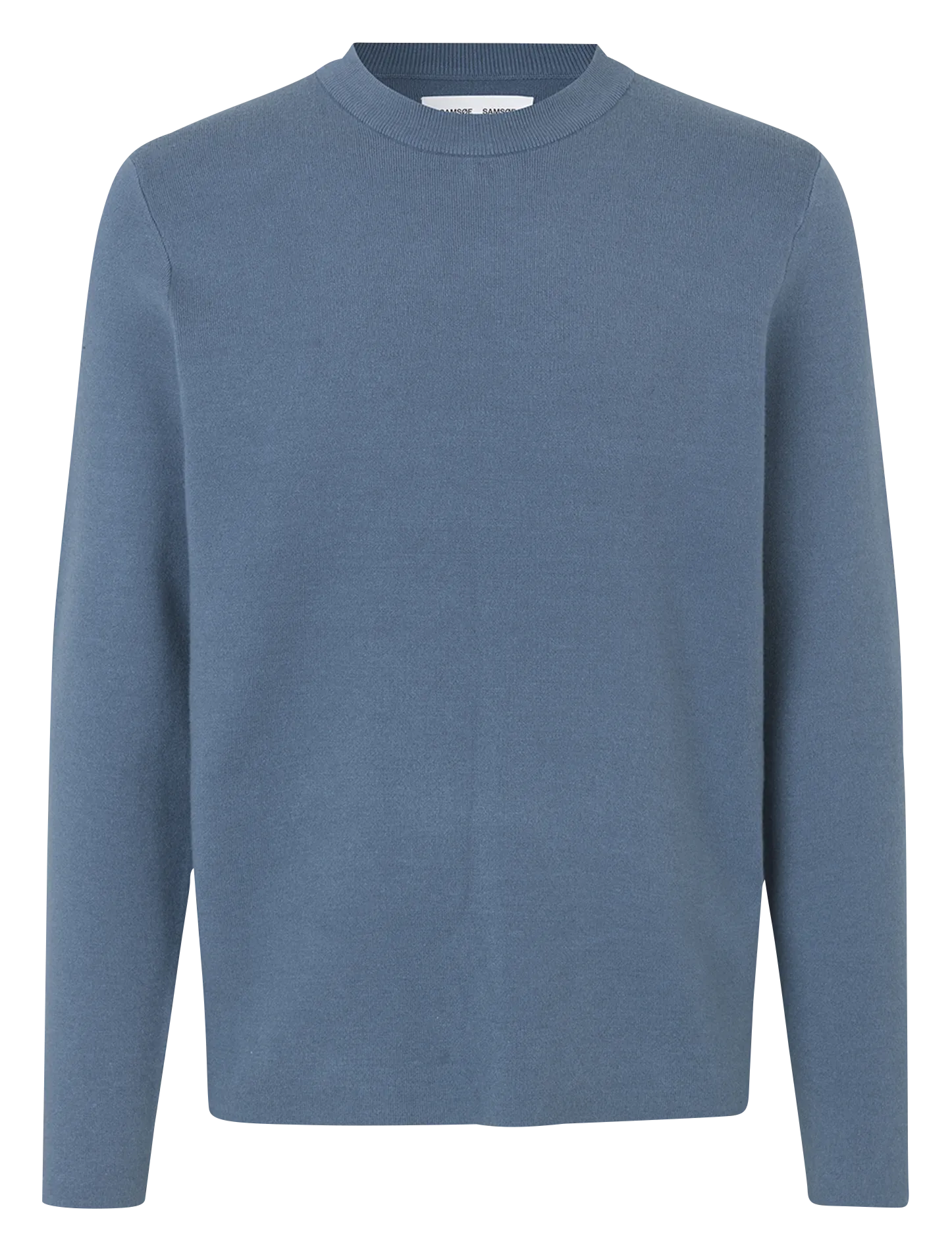 Pull col rond maille technique Bleu