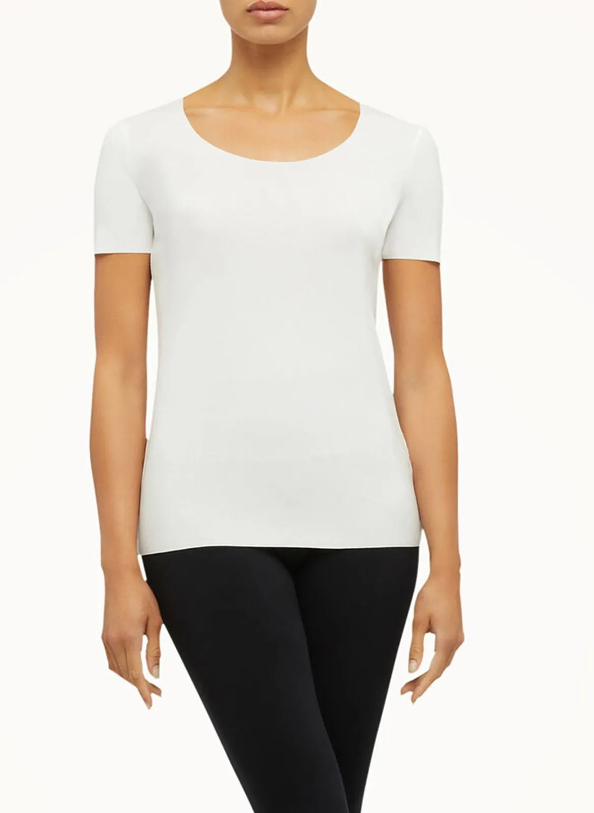 Tee-shirt droit encolure ronde Blanc Aurora Pure Shirt