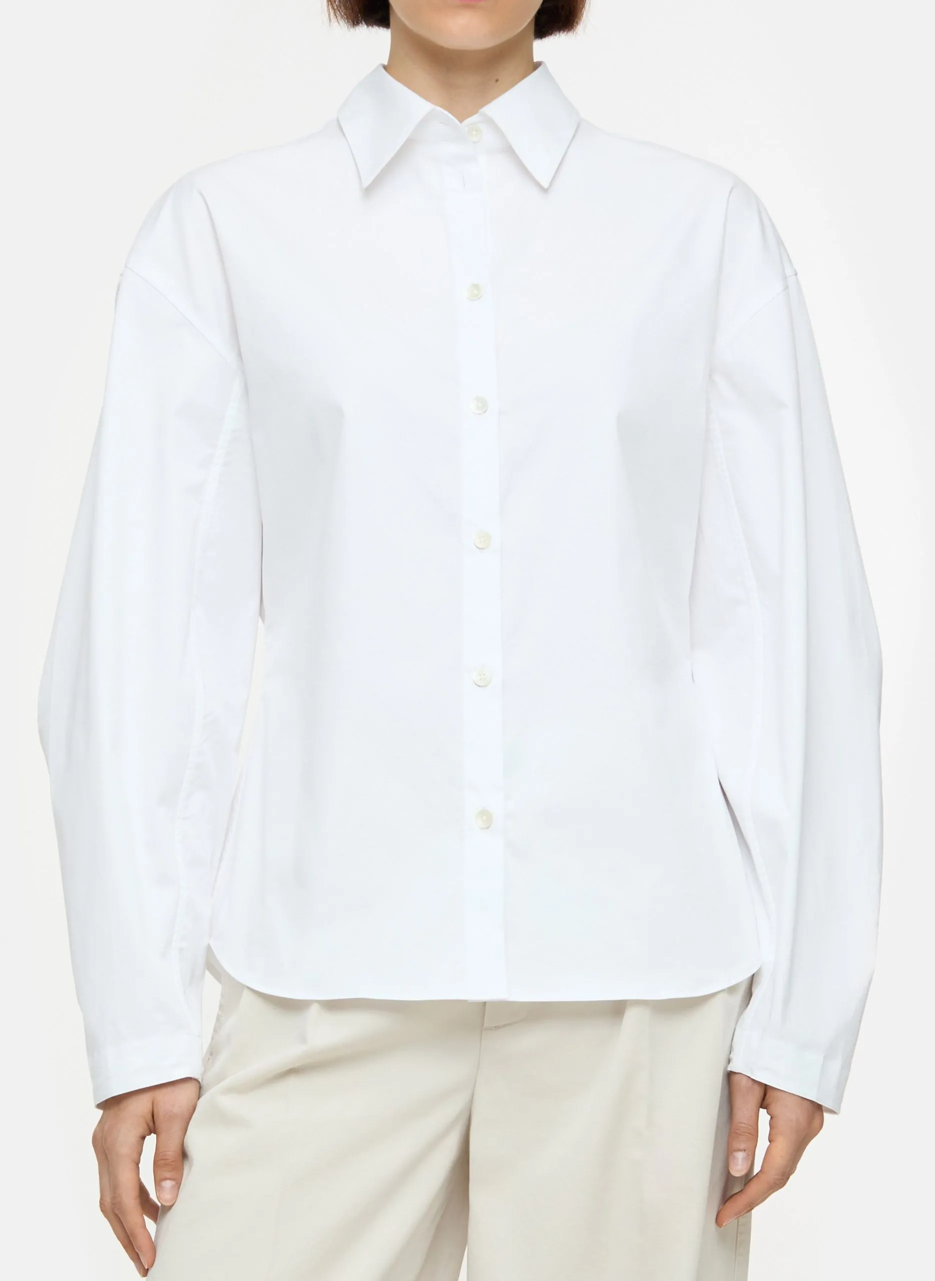 Chemise ample boutonnée  Blanc