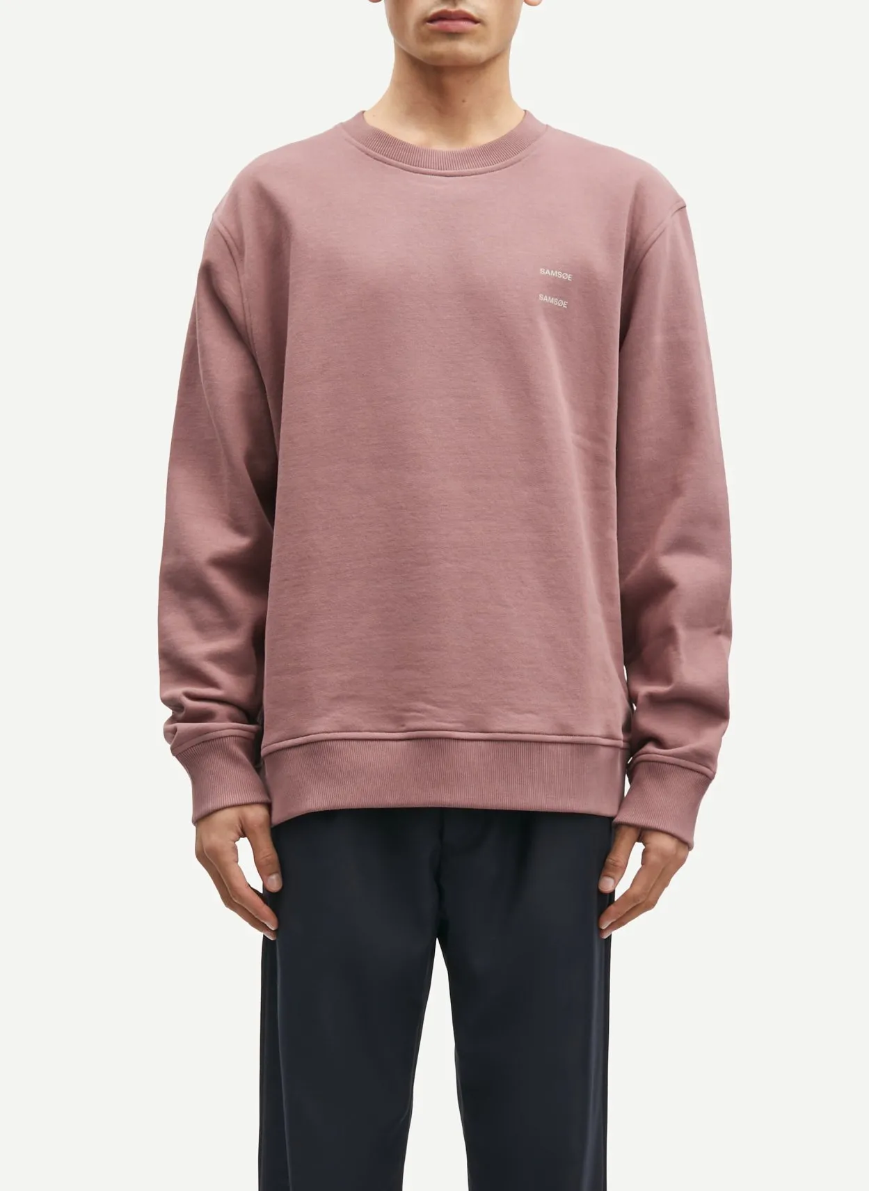 Sweat col rond regular-fit en coton bio Rose JOEL