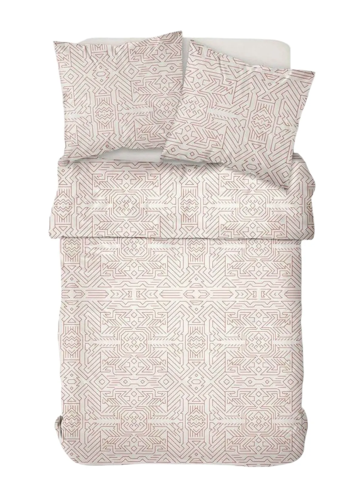 Parure de lit imprimé Blanc CRAZY LYDIE