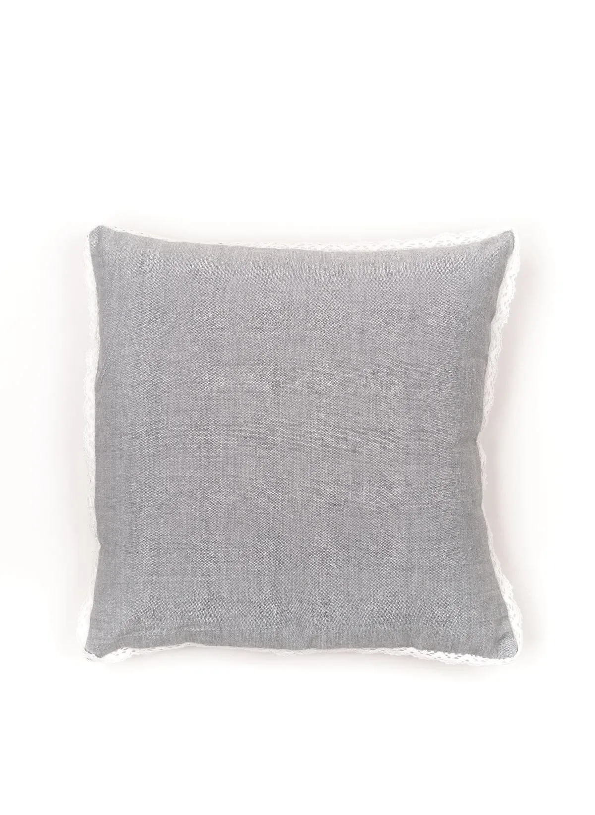 Coussin déhoussable en coton Gris CHARME