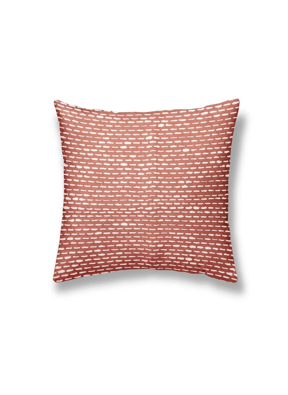 Coussin décoration chiné bicolore en coton Rouge DESERT CHIK
