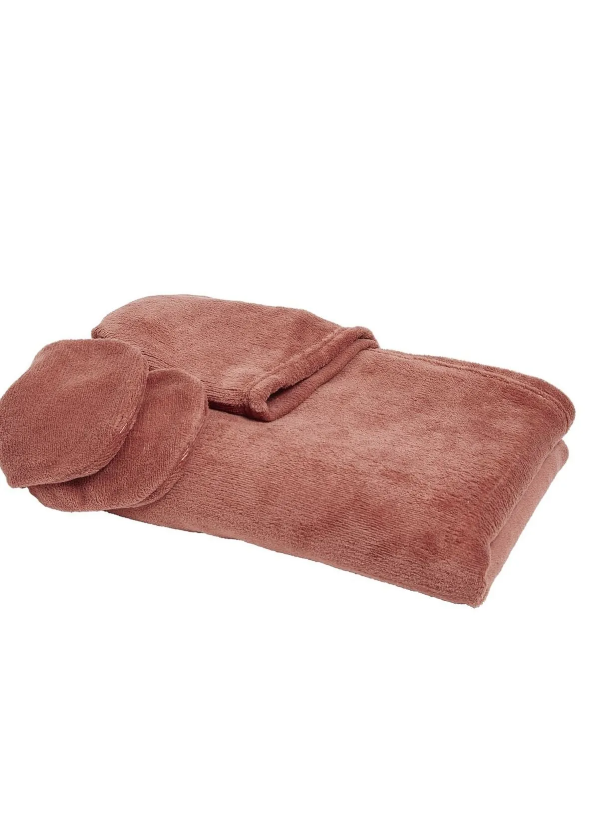 Plaid à capuche uni Rouge ESSENTIAL