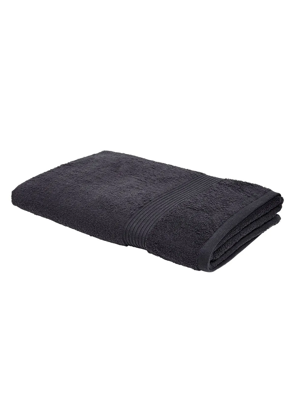 Maxi drap de bain uni en coton Gris ESSENTIAL