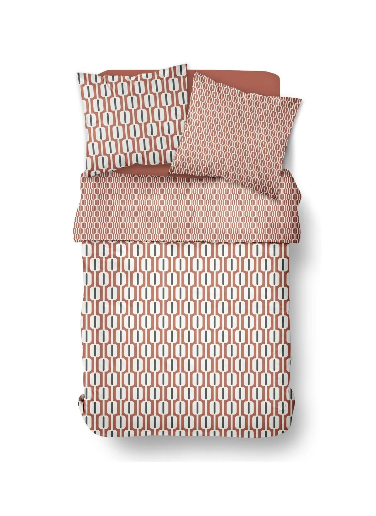 Parure de lit en coton Rouge SUNSHINE ENZO