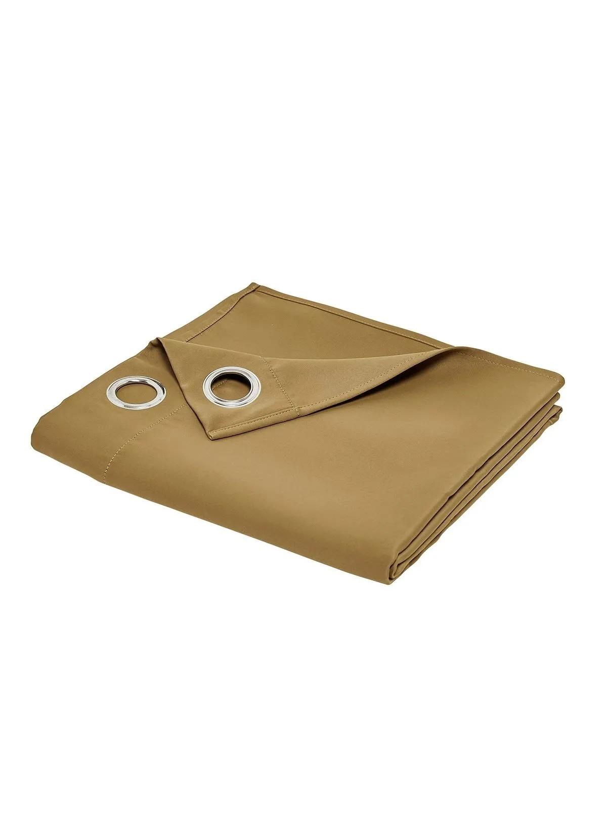 Rideau occultant à œillets uni Marron ESSENTIAL