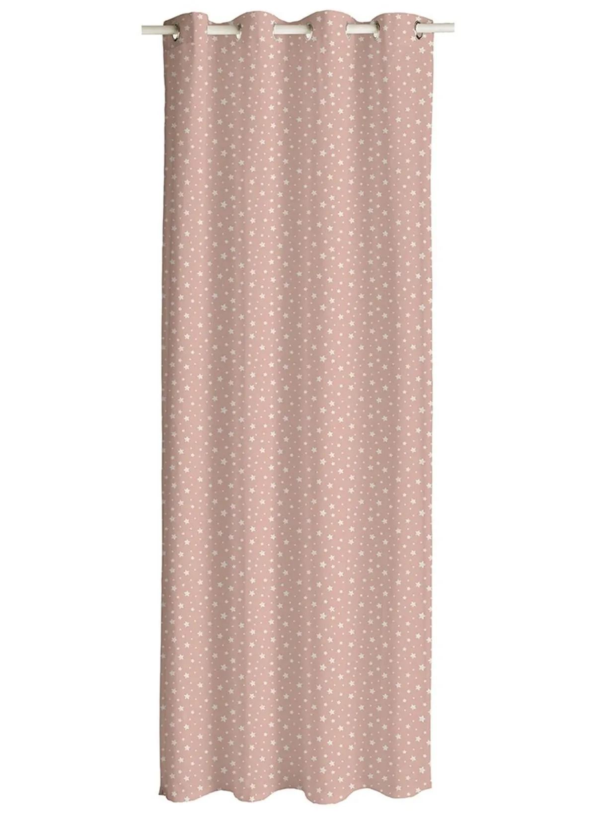 Rideau en coton Rose ETOILES