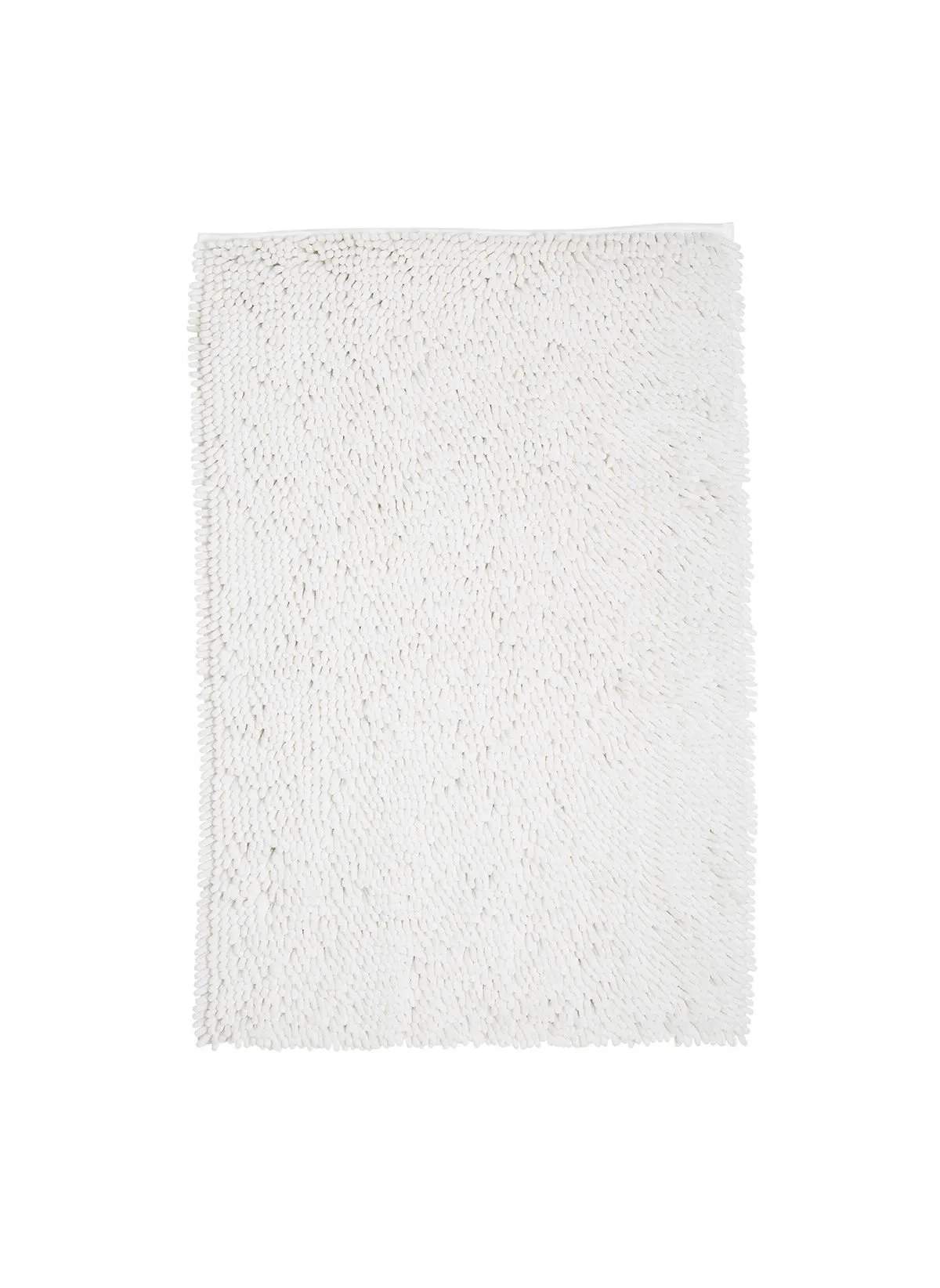 Tapis de bain mèche uni Blanc ESSENTIAL