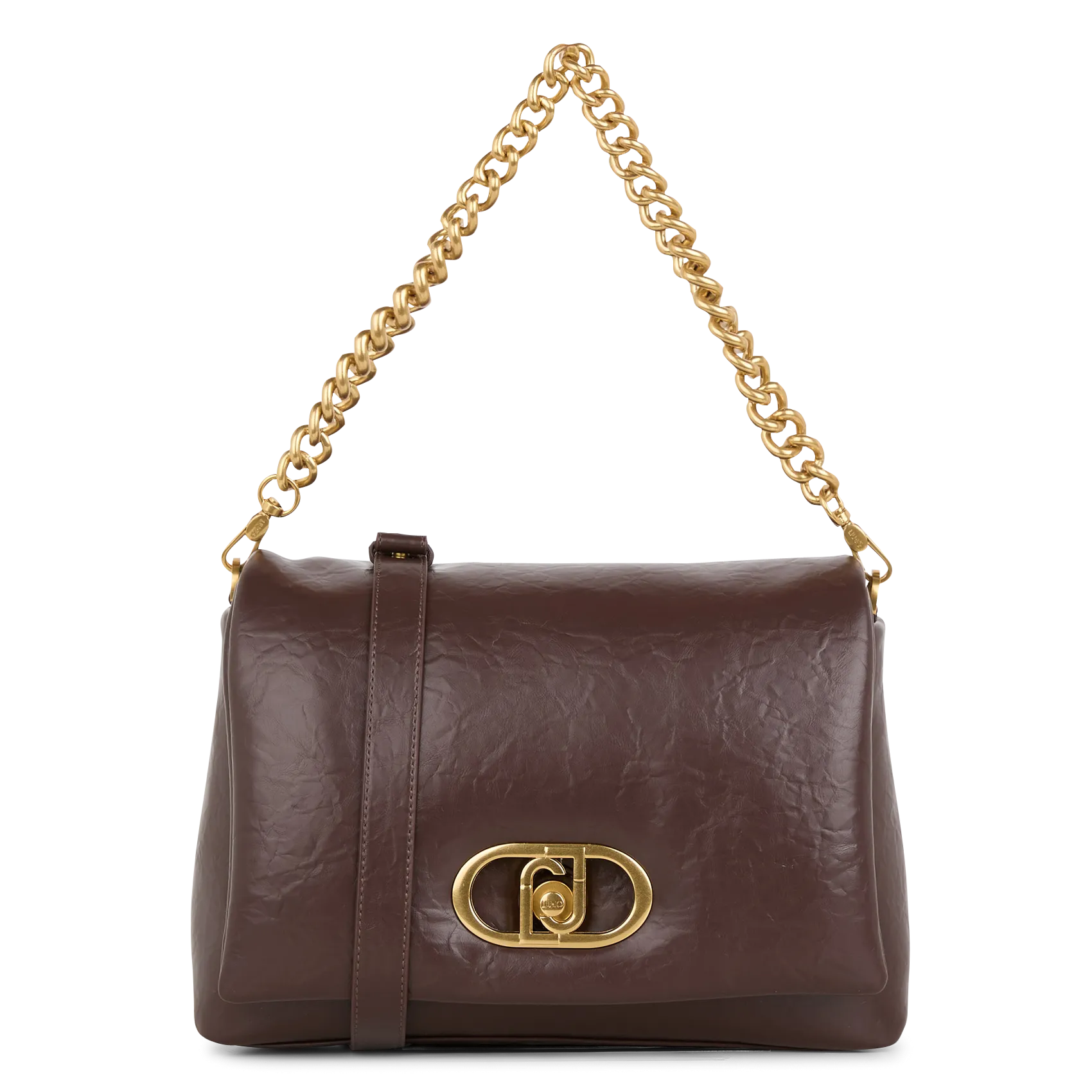 Sac porté épaule à rabat Marron